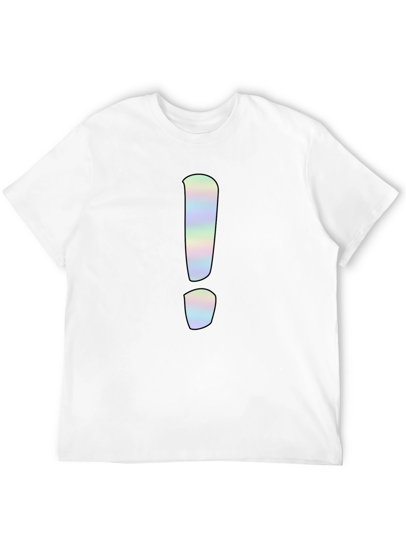 Statement Tee: Holographic Exclamation Point Graphic Shirt