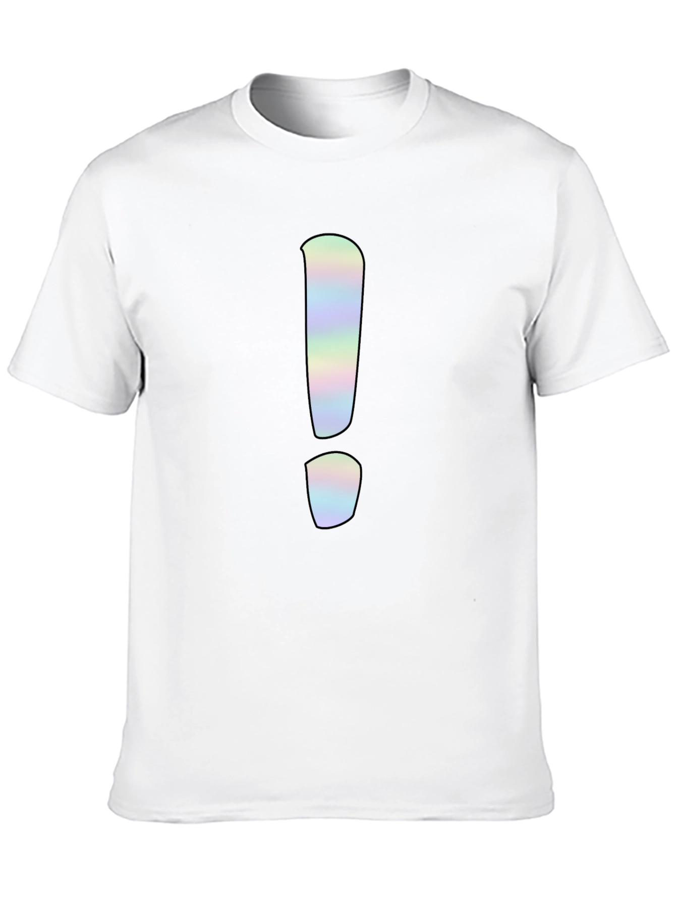 Statement Tee: Holographic Exclamation Point Graphic Shirt