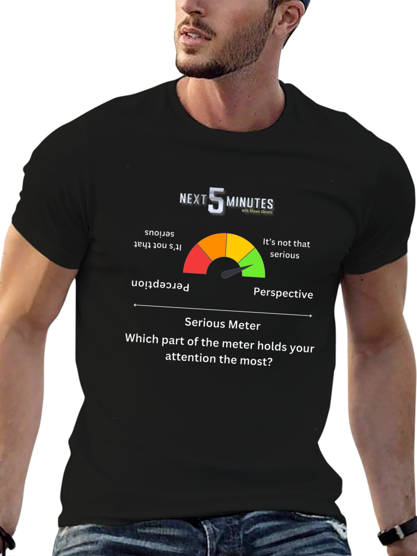 Next 5 Minutes Serious Meter Graphic T-Shirt