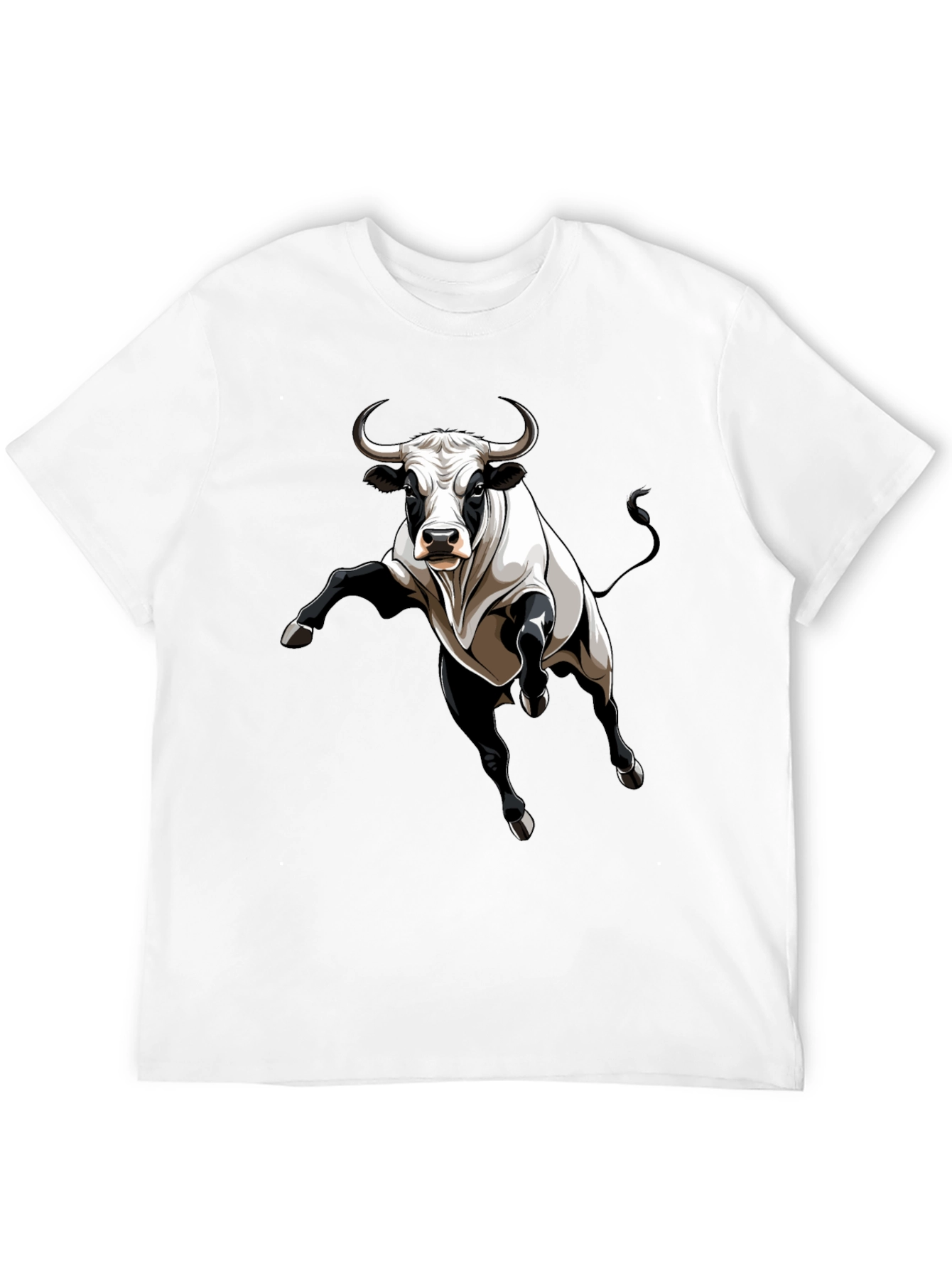 Bull Graphic Tee - Black Cotton Blend