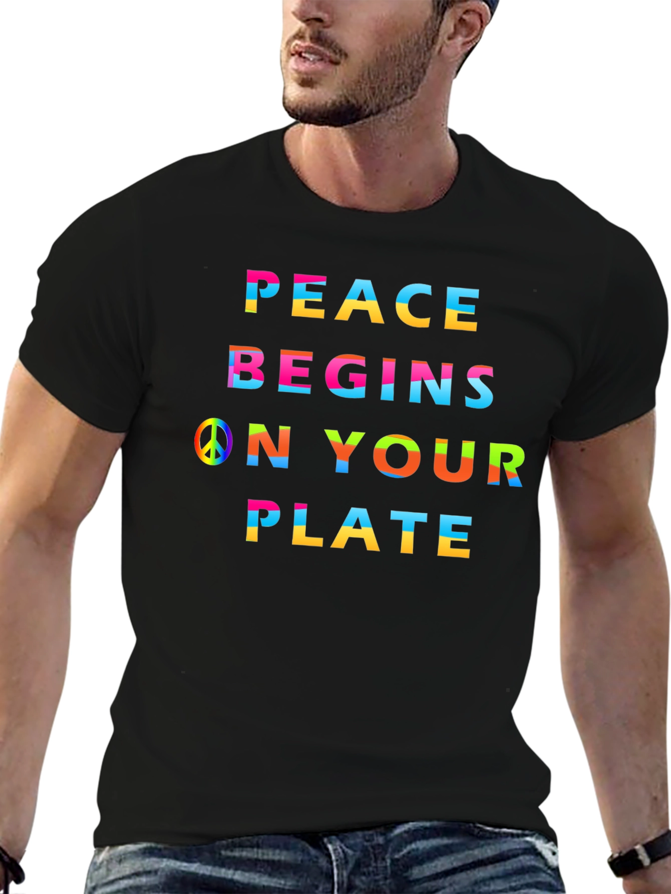 Peace Begins On Your Plate Graphic Tee
