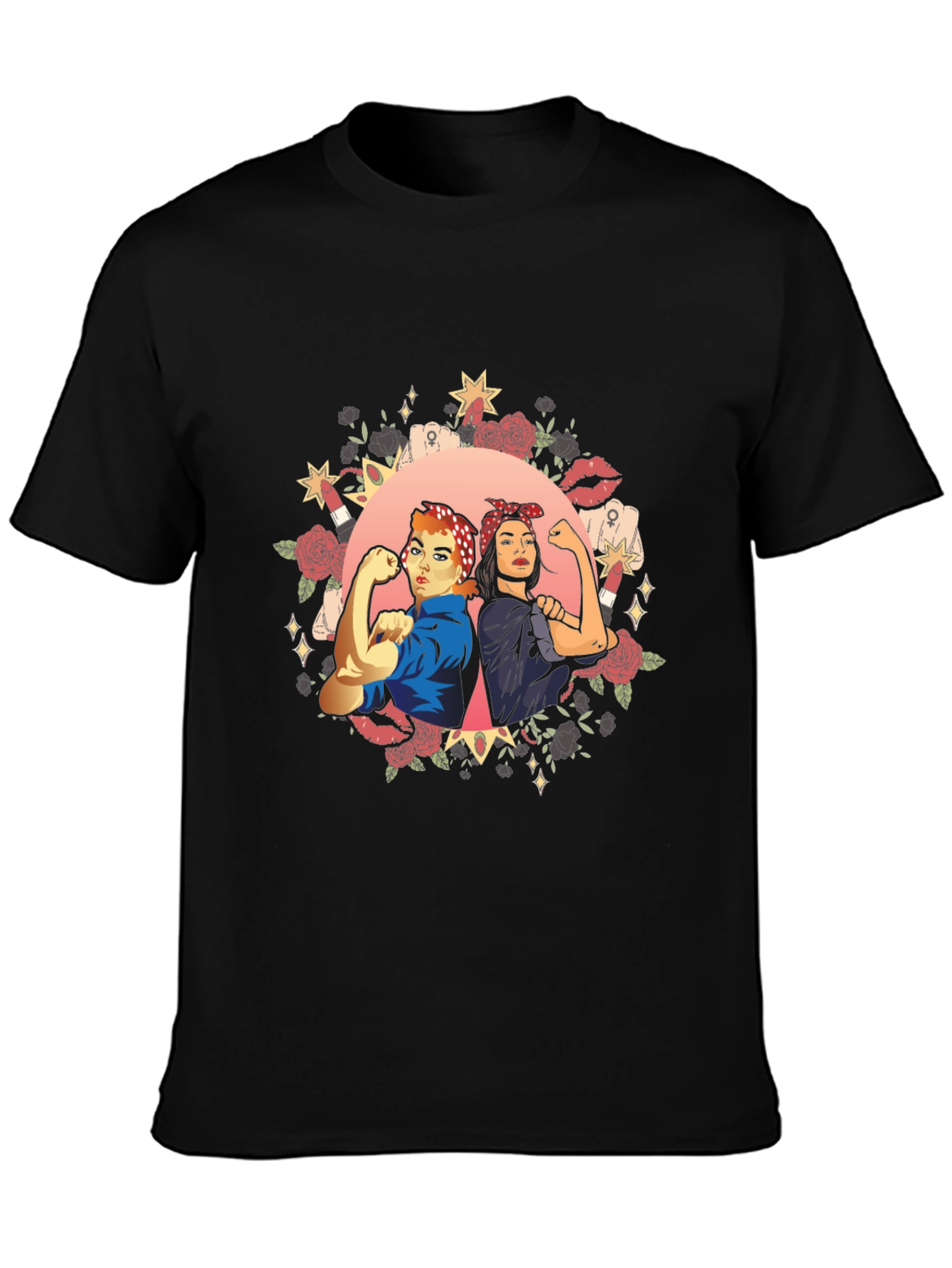 Feminist Empowerment Graphic Tee - Rosie the Riveter Style