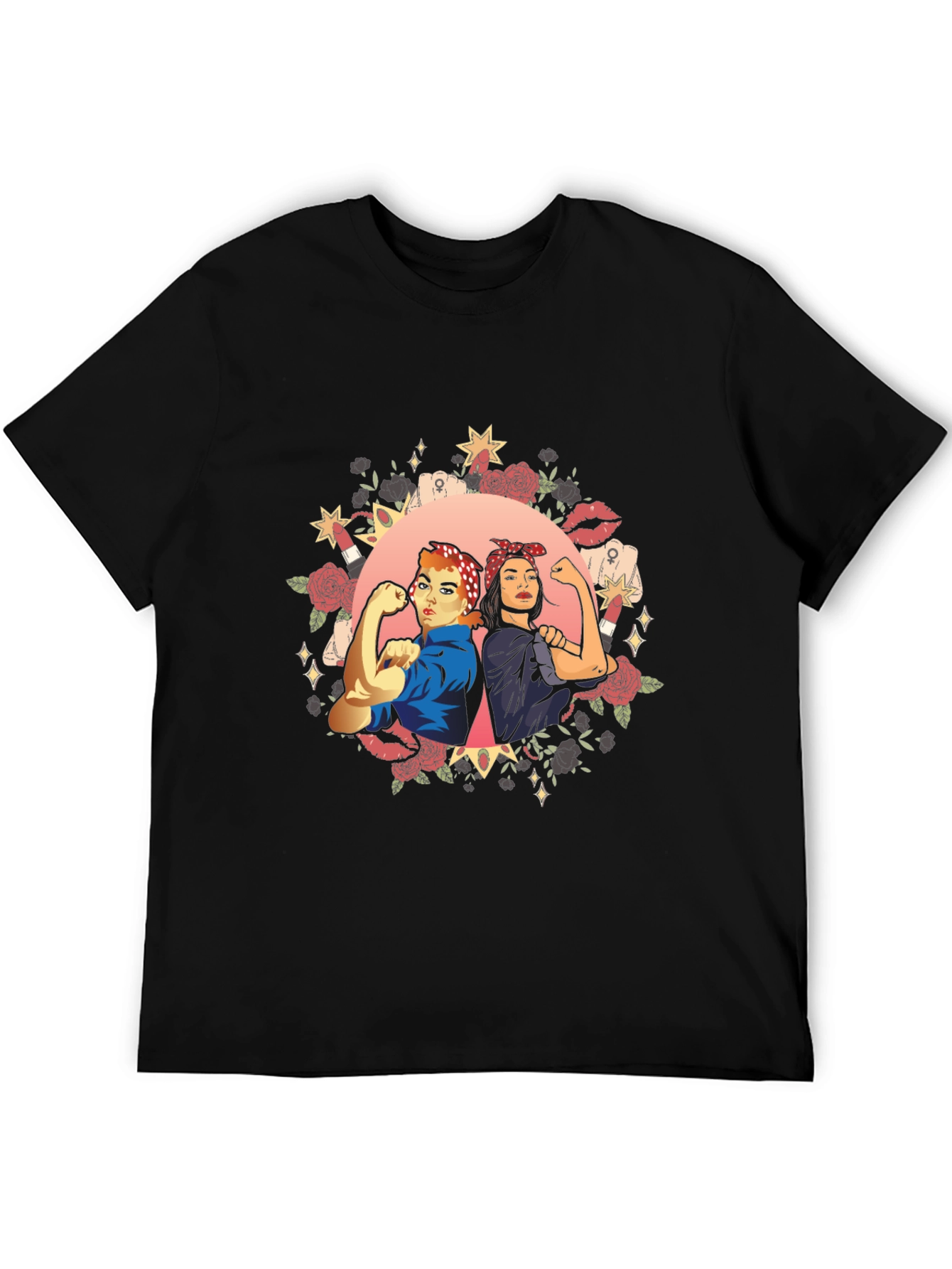 Feminist Empowerment Graphic Tee - Rosie the Riveter Style