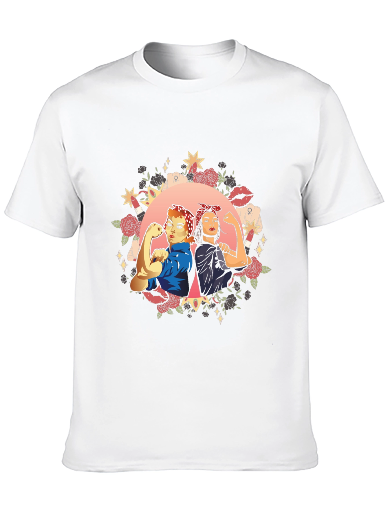 Feminist Empowerment Graphic Tee - Rosie the Riveter Style