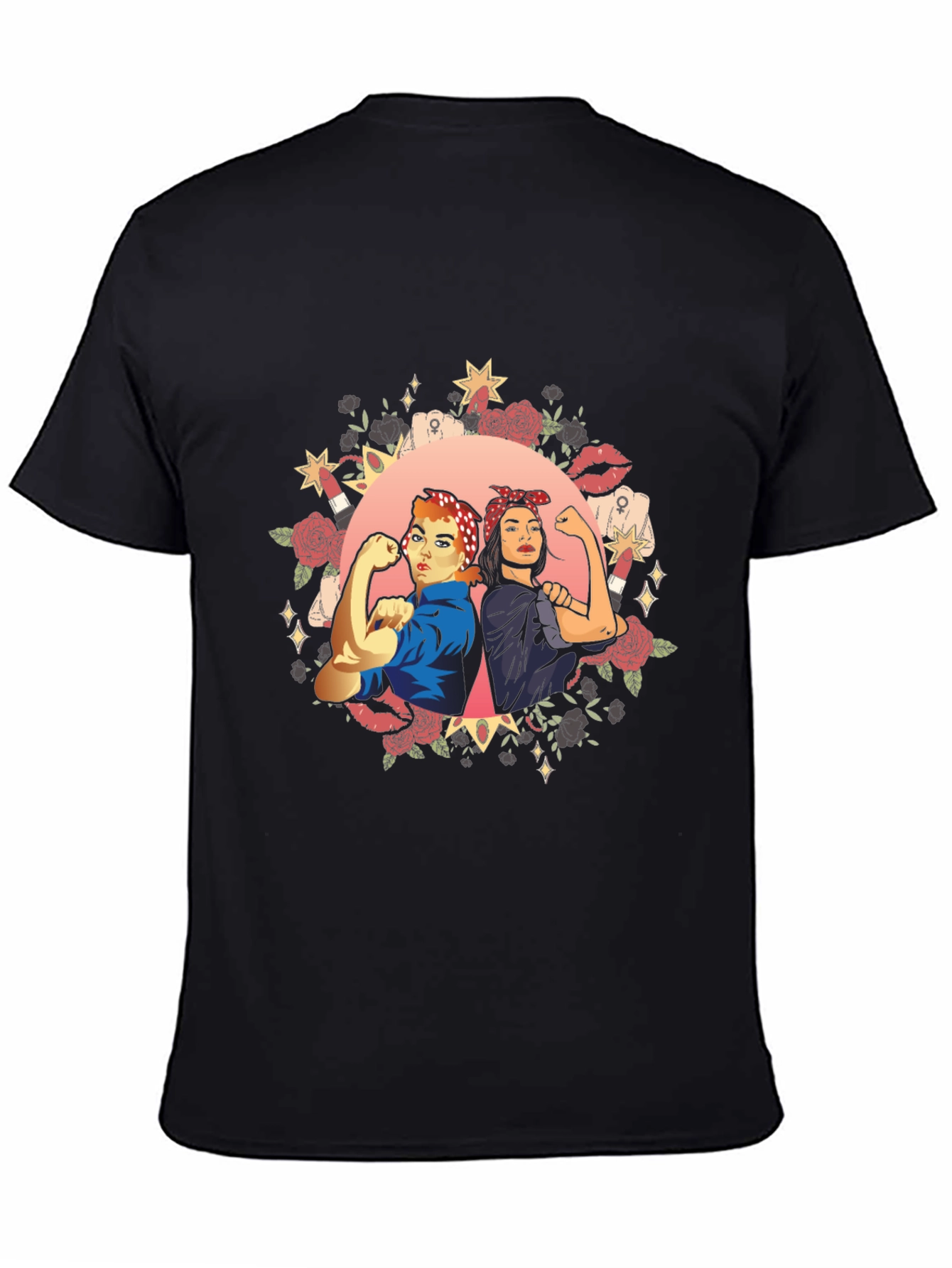 Feminist Empowerment Graphic Tee - Rosie the Riveter Style