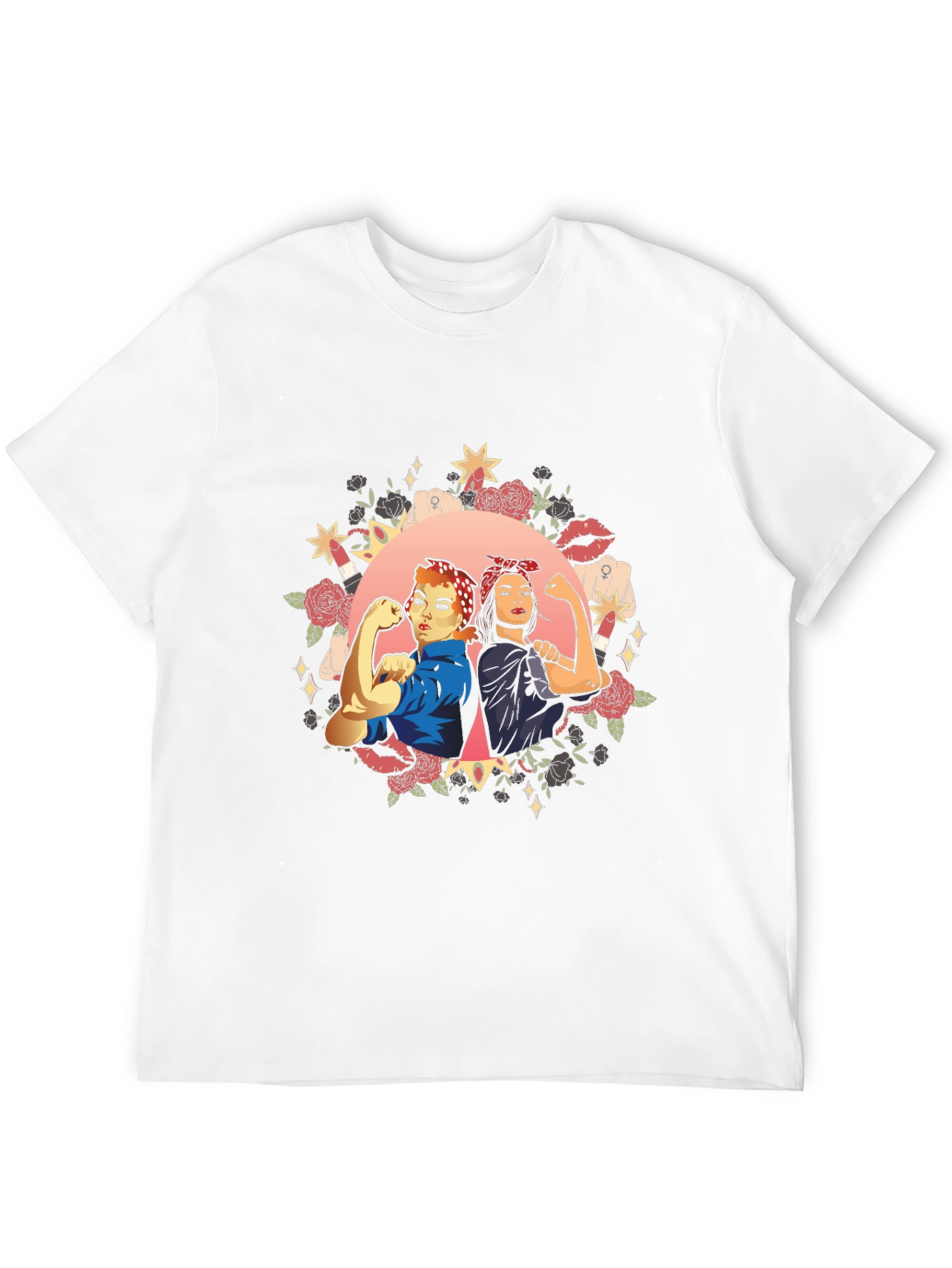 Feminist Empowerment Graphic Tee - Rosie the Riveter Style