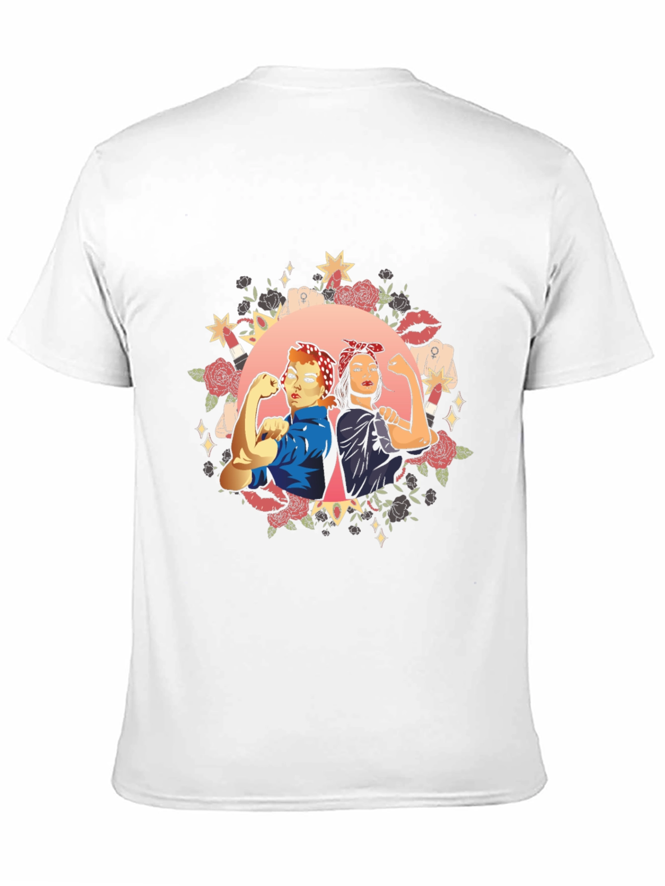 Feminist Empowerment Graphic Tee - Rosie the Riveter Style