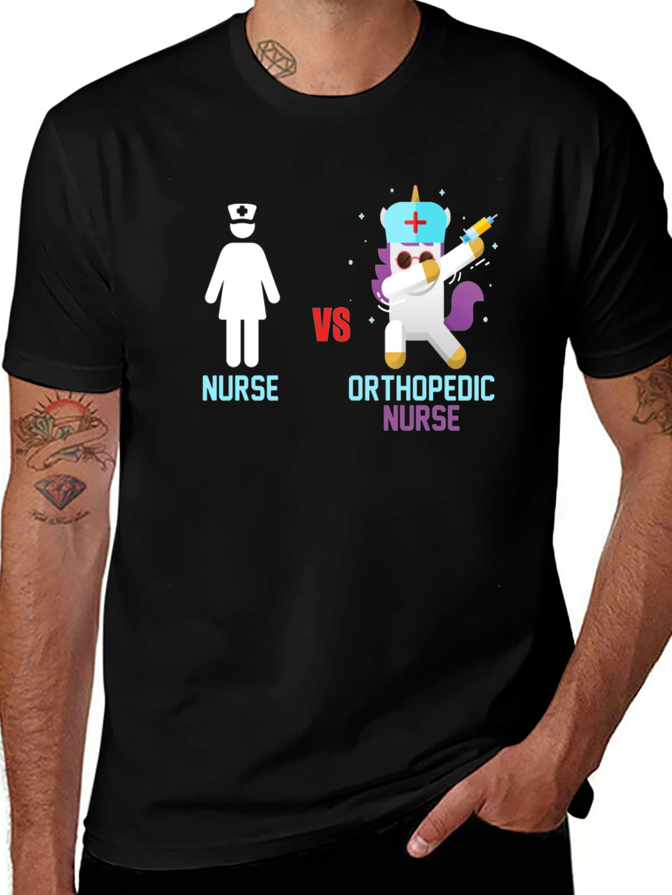 Nurse vs Orthopedic Nurse Graphic T-Shirt