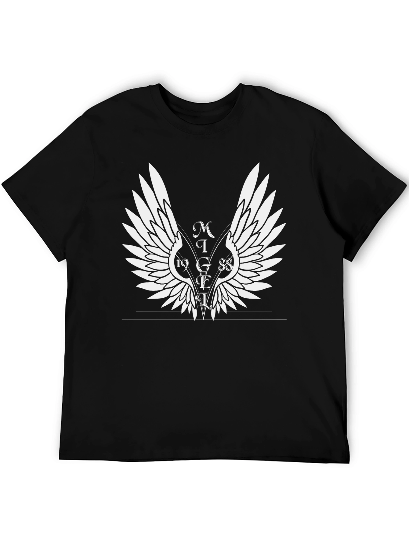 Winged Graphic T-Shirt - Black Cotton Tee