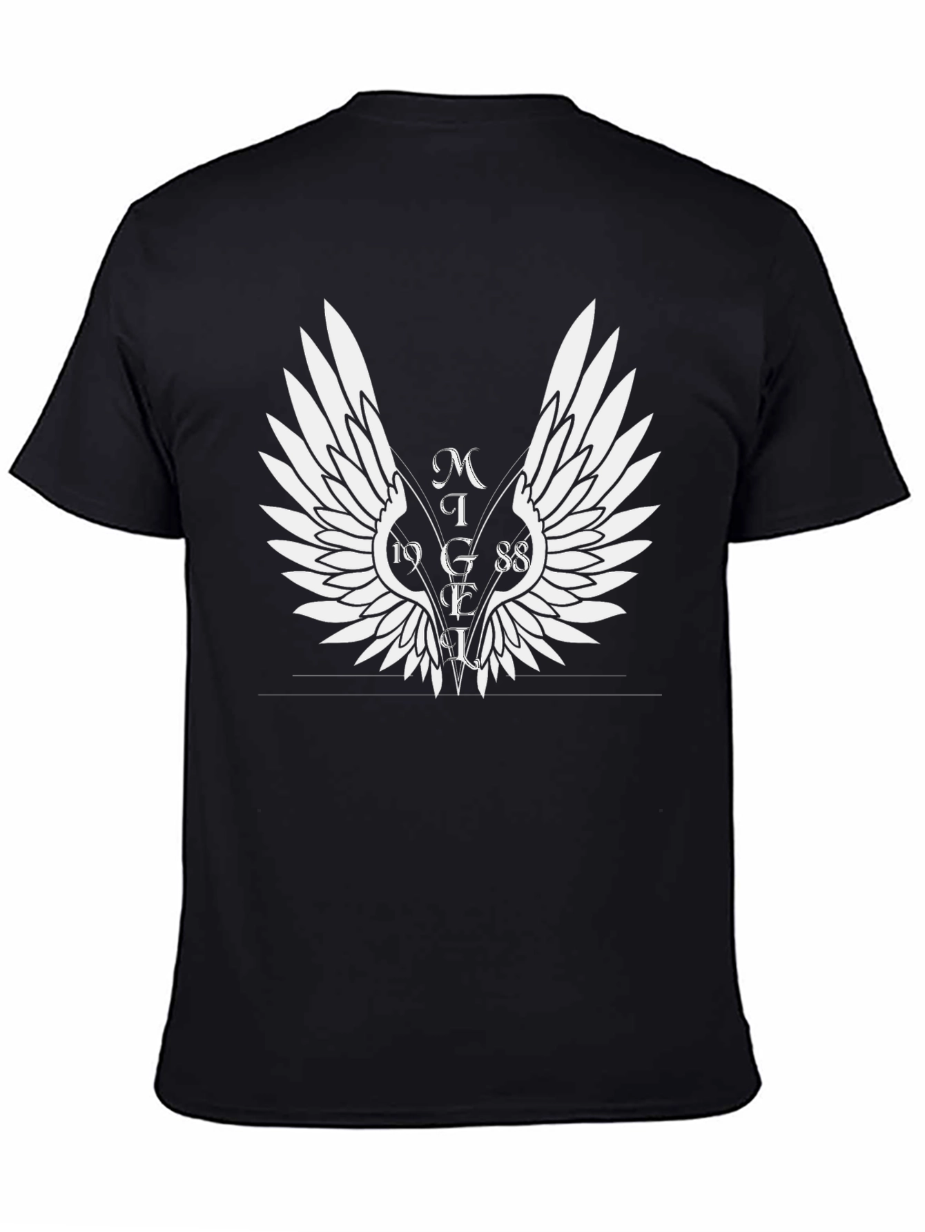 Winged Graphic T-Shirt - Black Cotton Tee