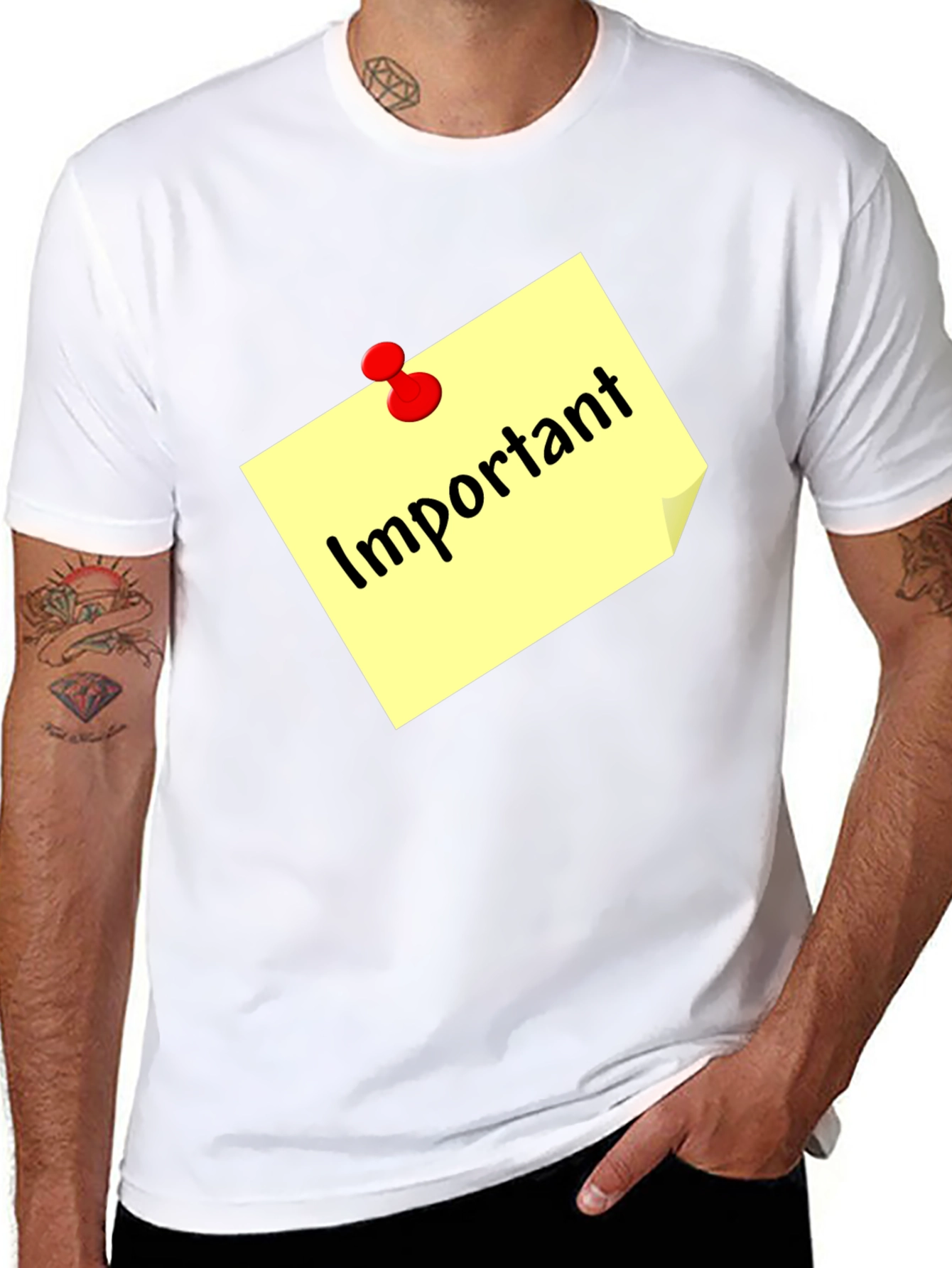 Important Note Black T-Shirt