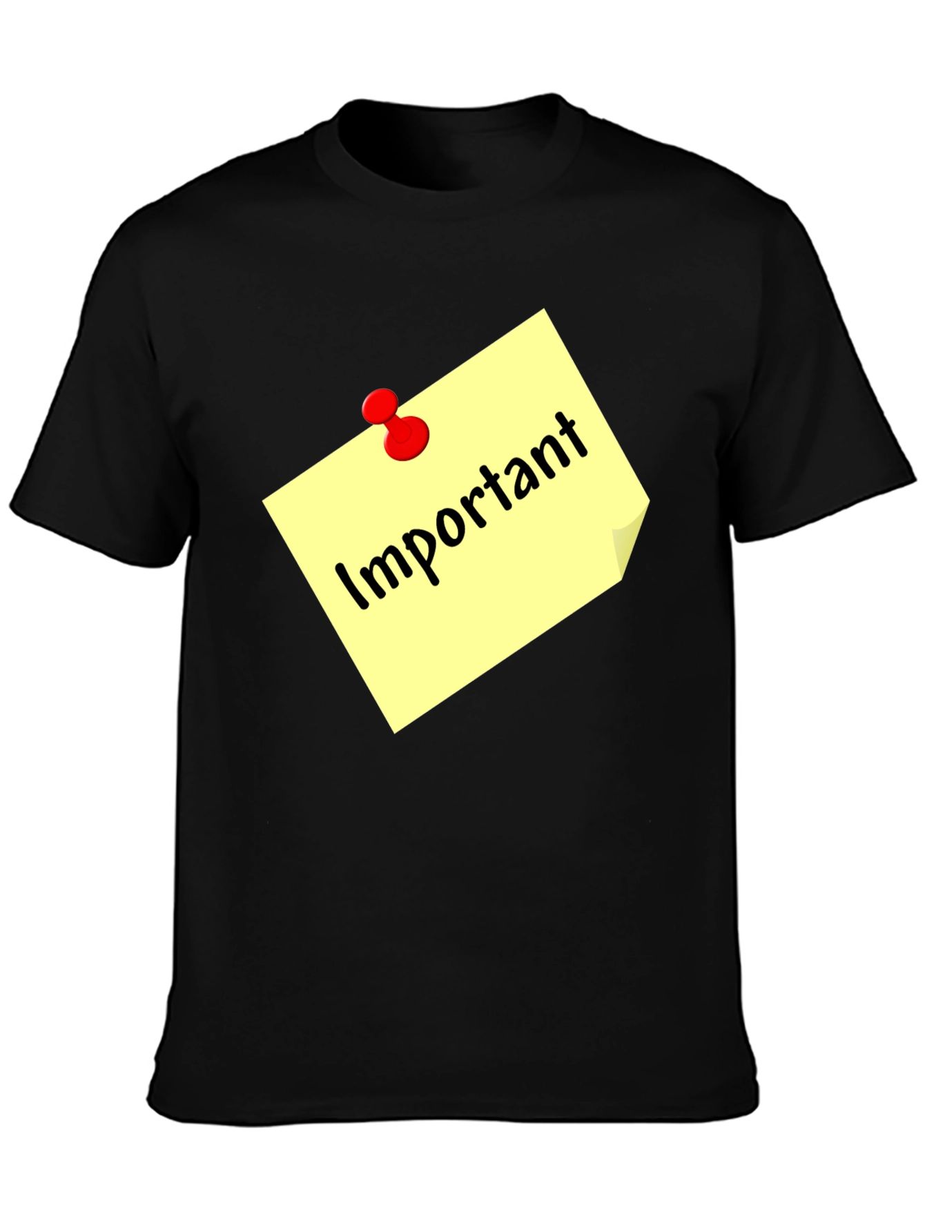 Important Note Black T-Shirt