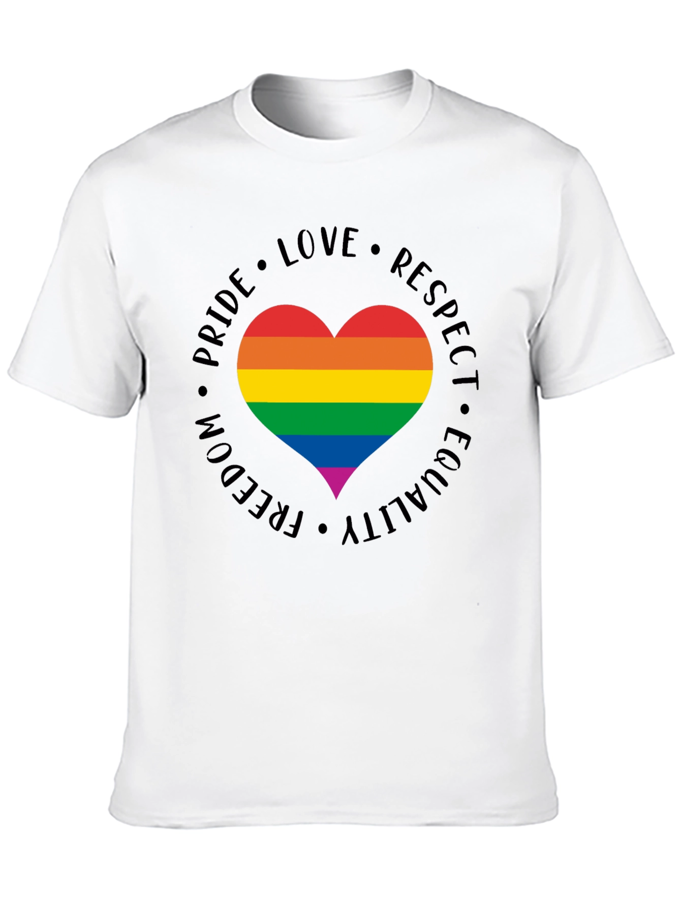 LGBT Pride Heart T-Shirt - Love Respect Equality