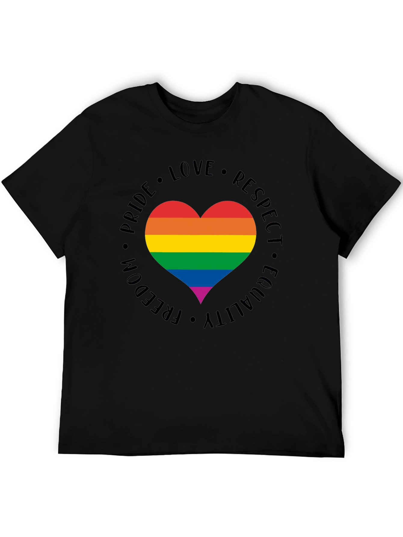 LGBT Pride Heart T-Shirt - Love Respect Equality