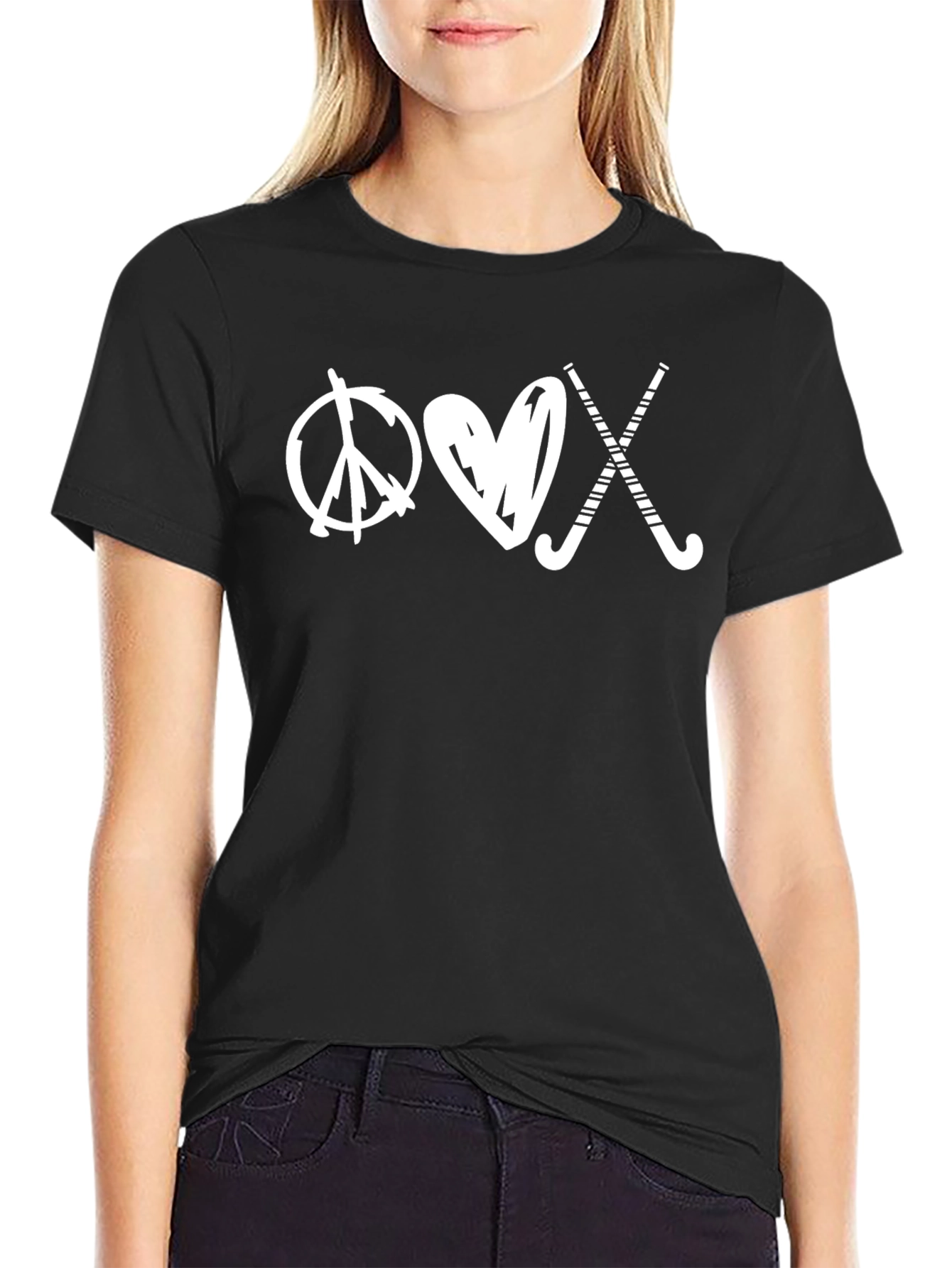 Peace Love Field Hockey T-Shirt