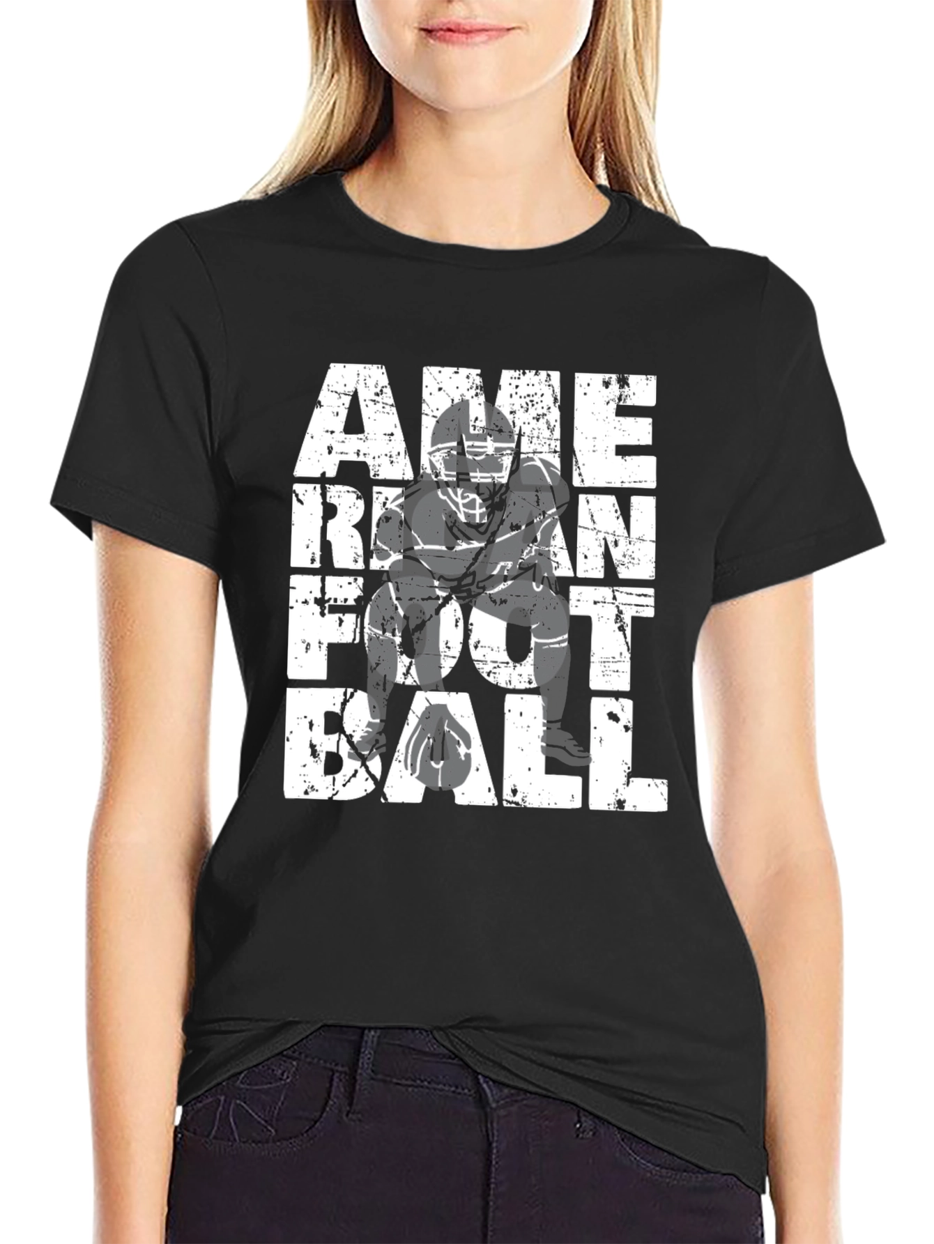American Football T-Shirt - Graphic Print Tee