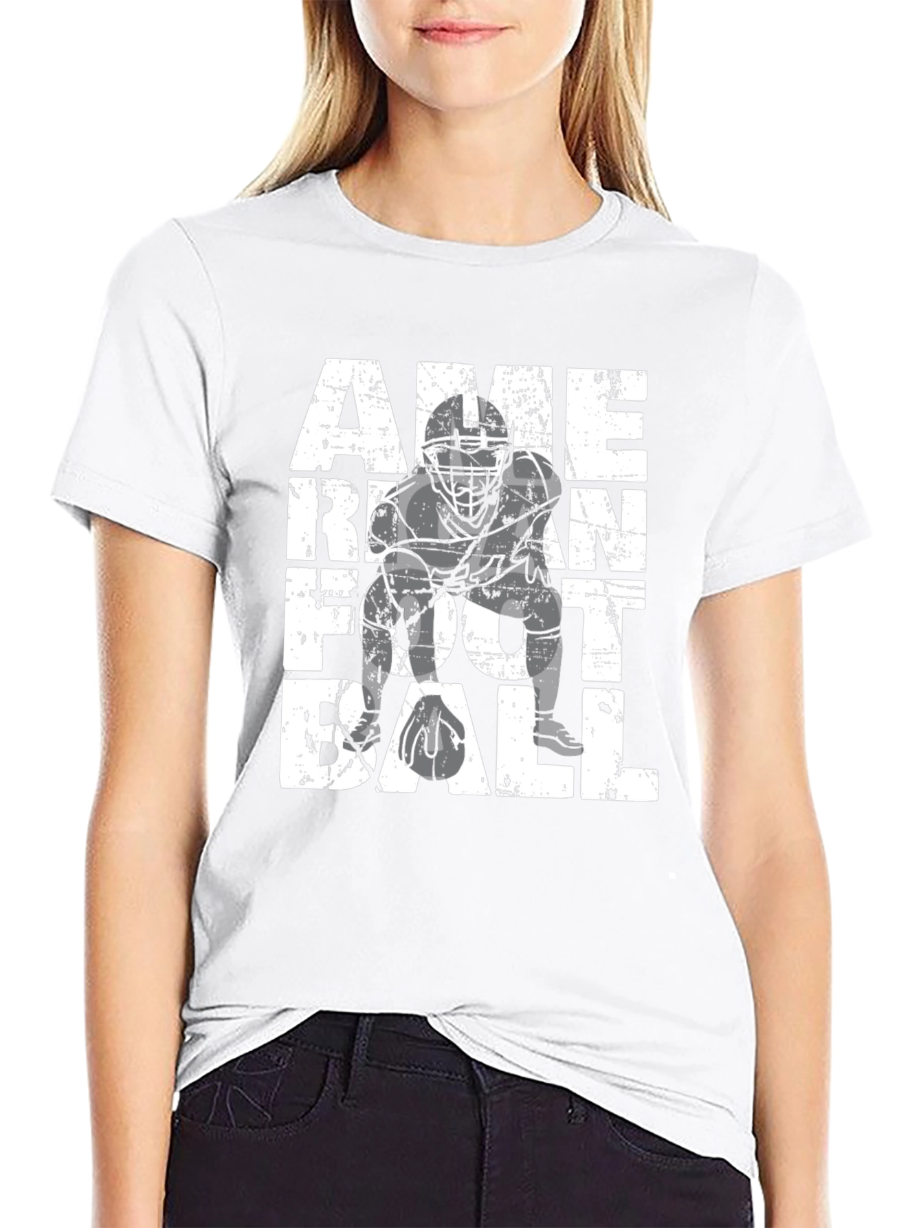 American Football T-Shirt - Graphic Print Tee