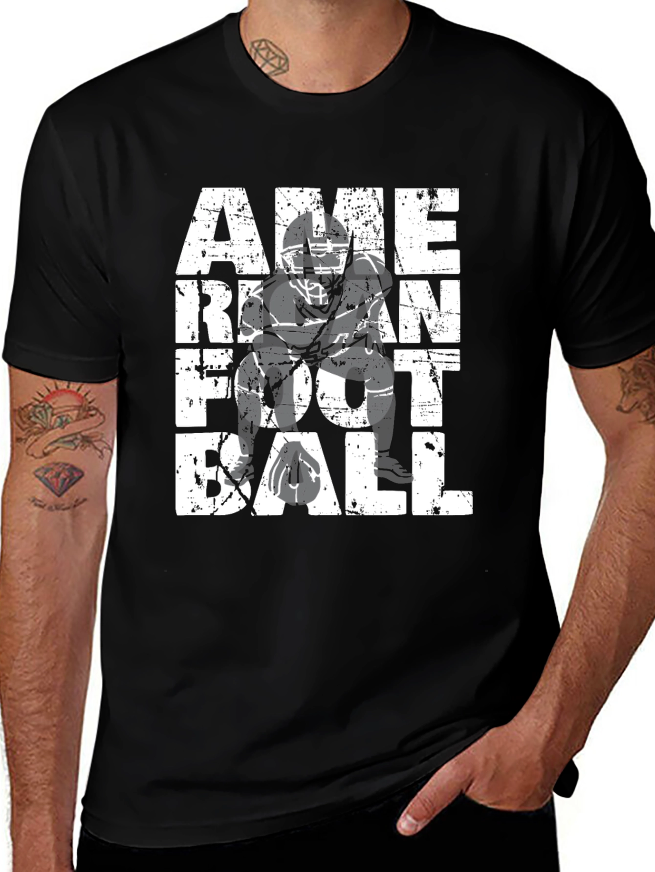American Football T-Shirt - Graphic Print Tee