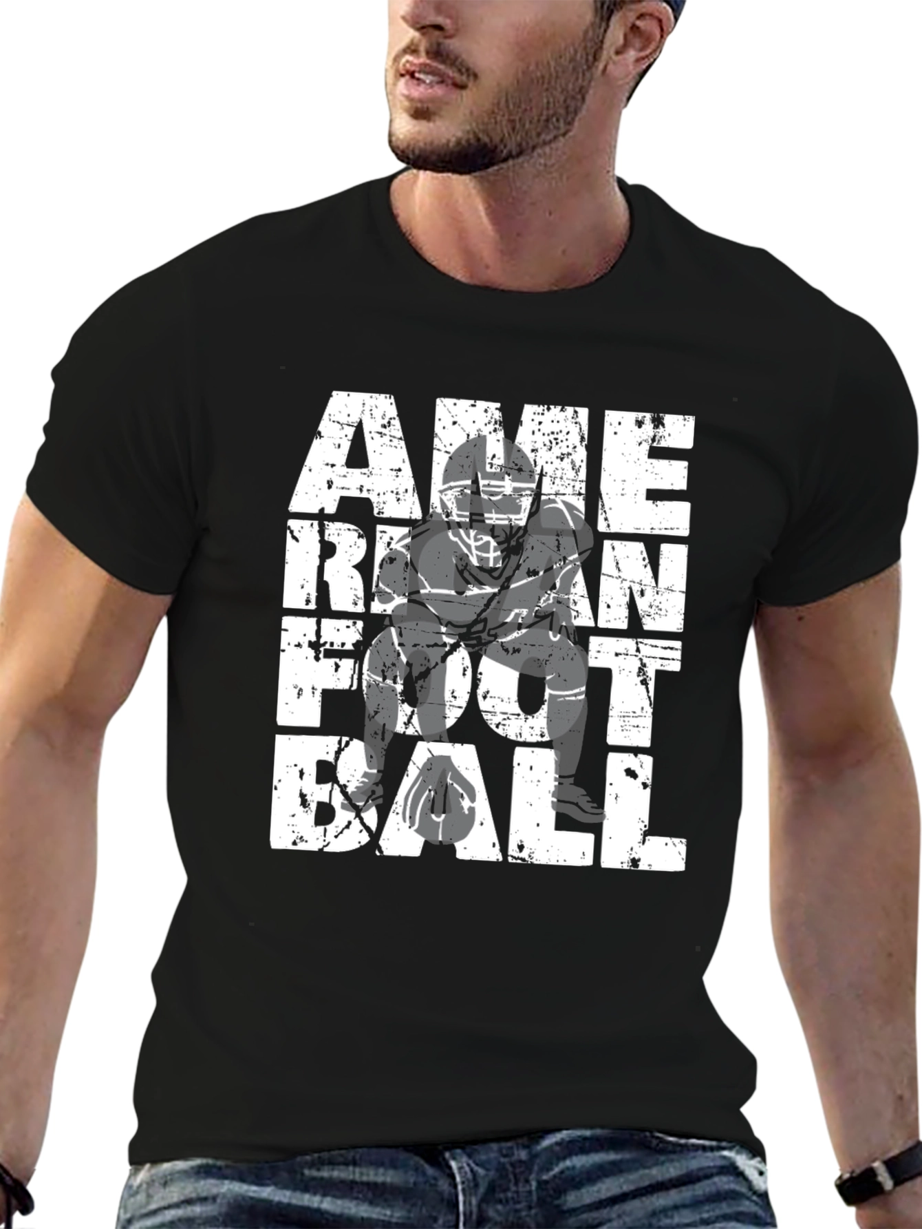 American Football T-Shirt - Graphic Print Tee