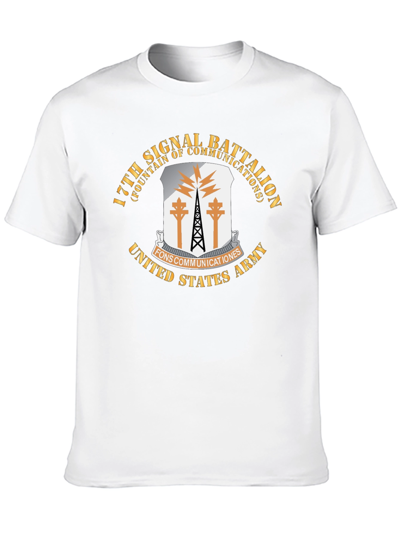 17th Signal Battalion Black T-Shirt