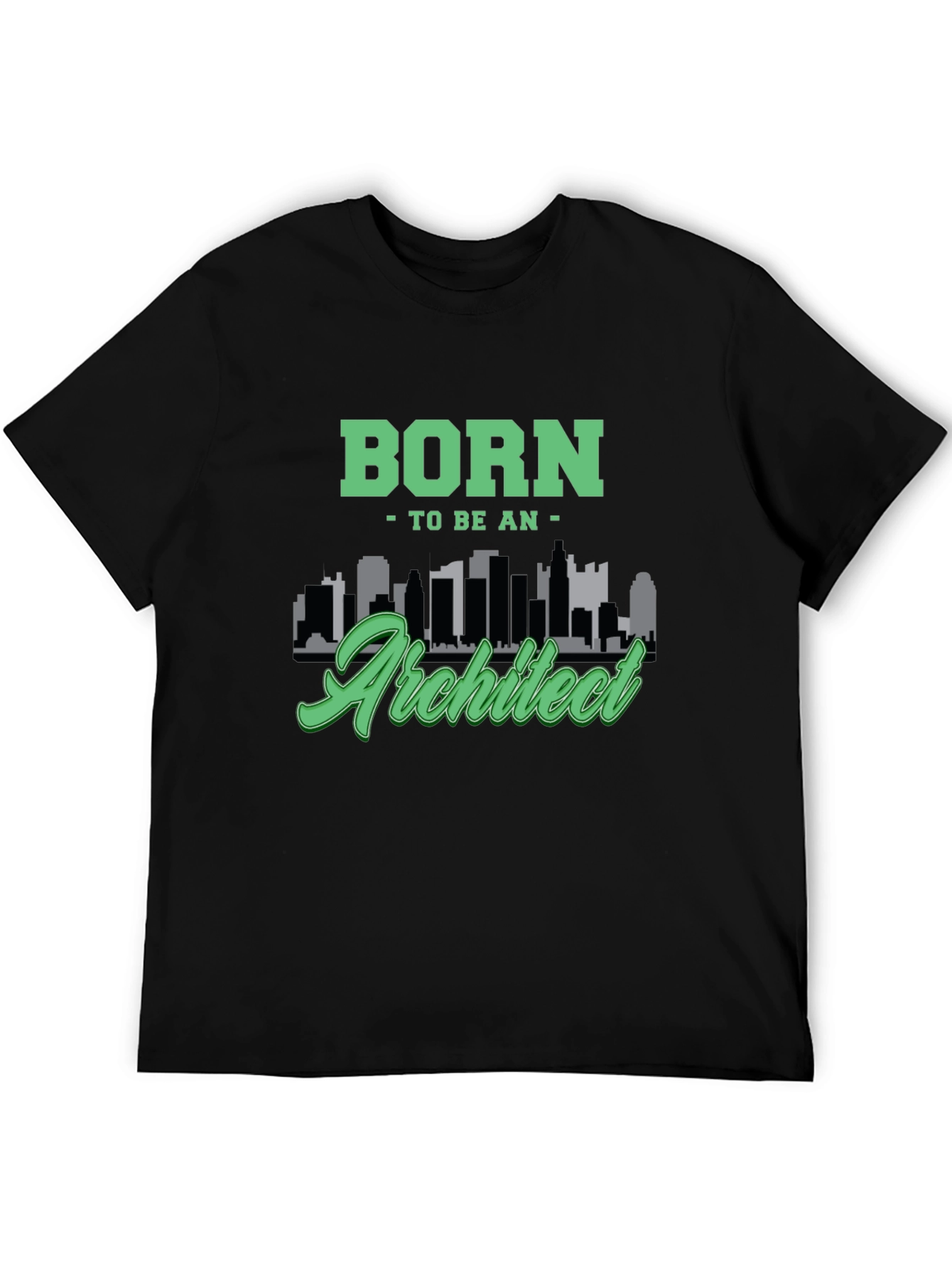 Born To Be An Architect Black Graphic T-Shirt