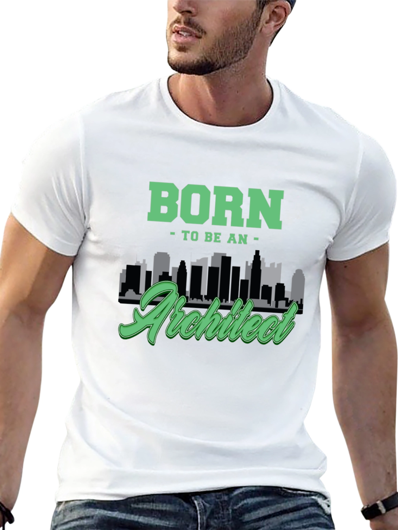 Born To Be An Architect Black Graphic T-Shirt