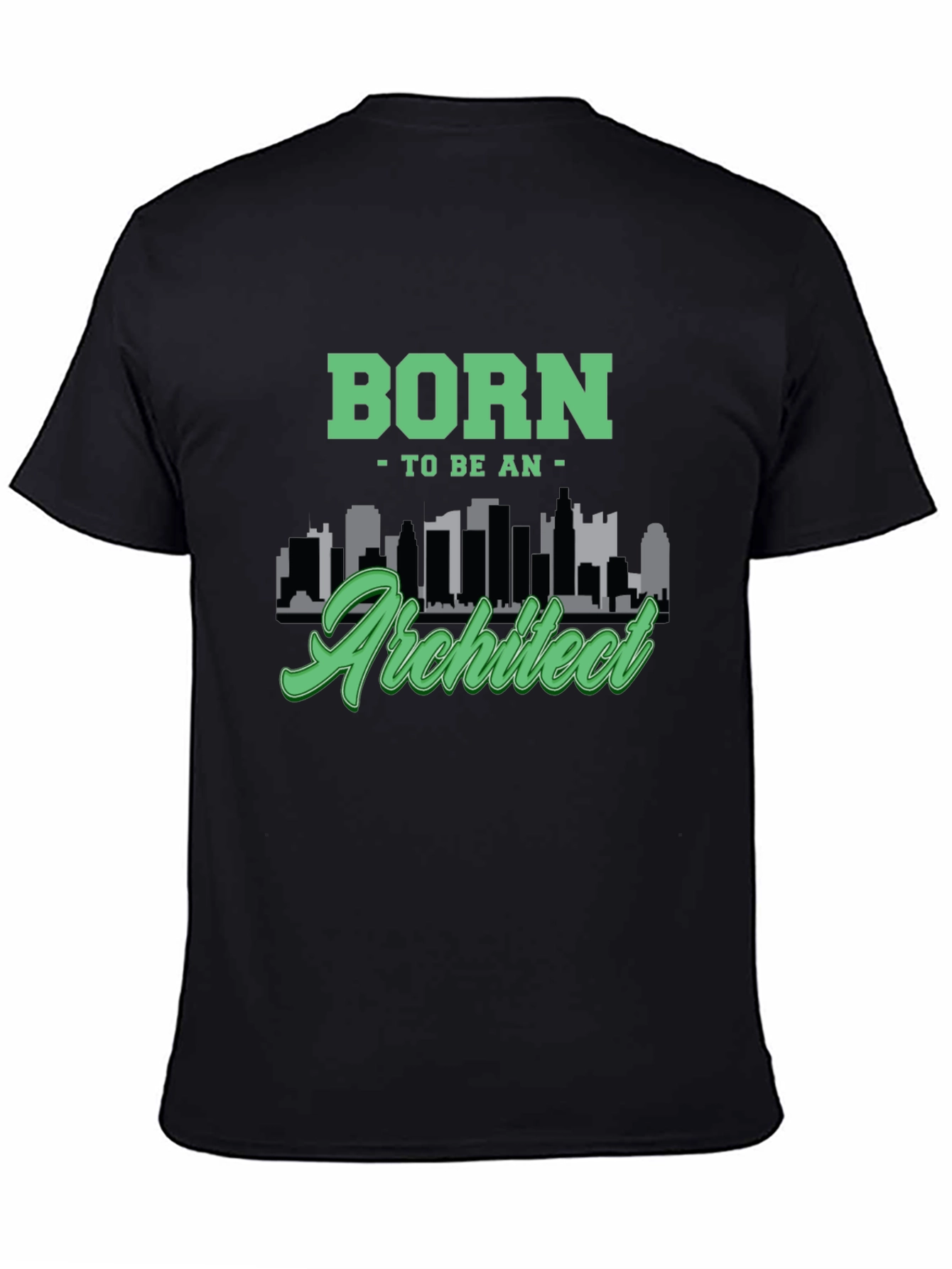 Born To Be An Architect Black Graphic T-Shirt