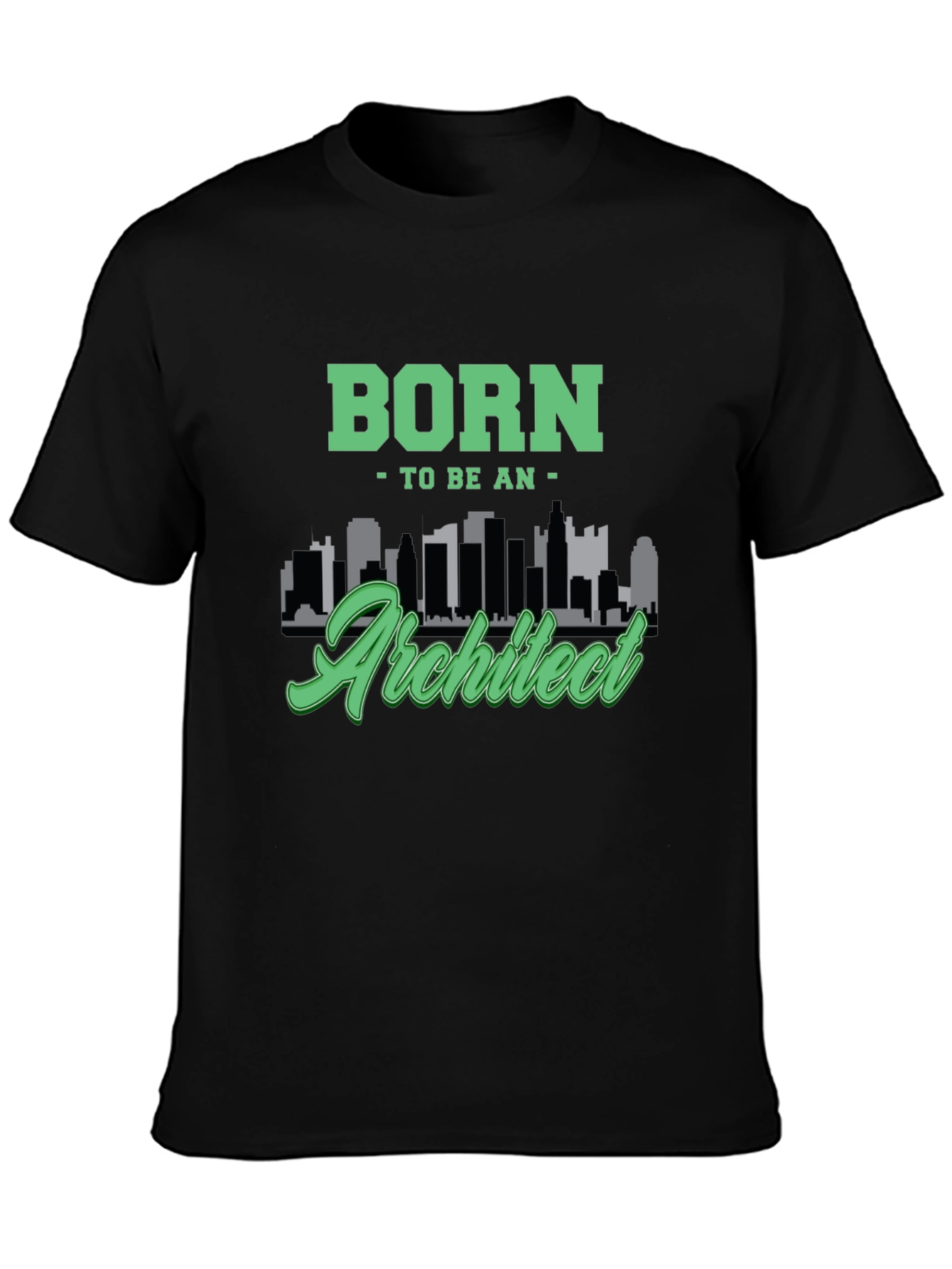 Born To Be An Architect Black Graphic T-Shirt
