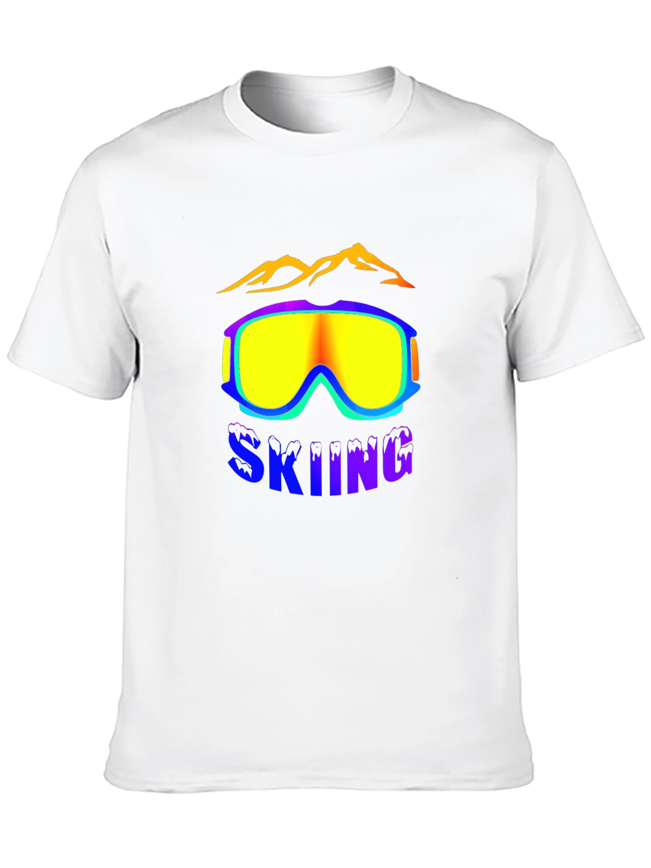 Skiing Graphic Tee - Black