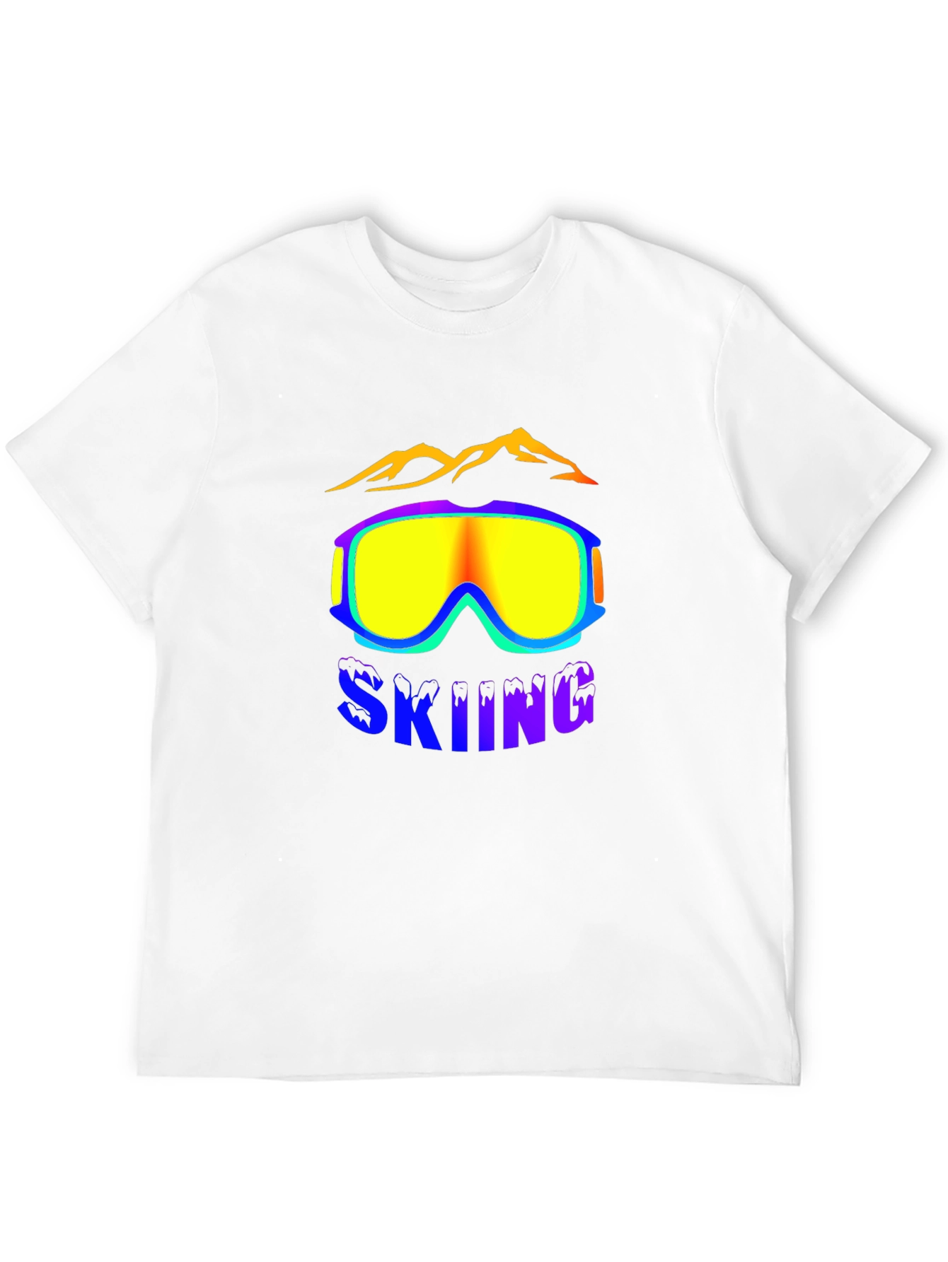 Skiing Graphic Tee - Black