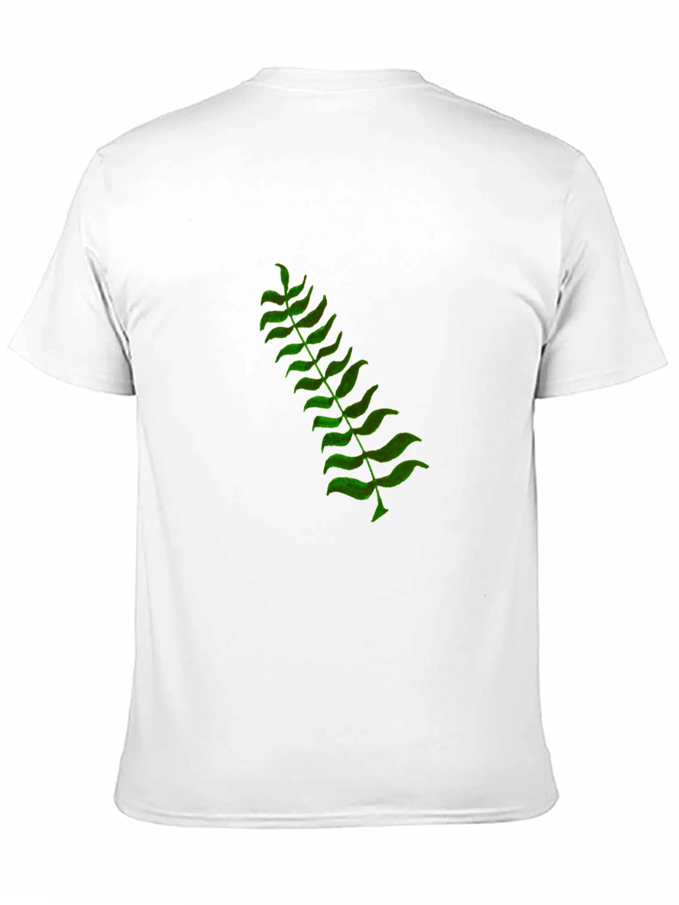 Green Fern Graphic Black T-Shirt