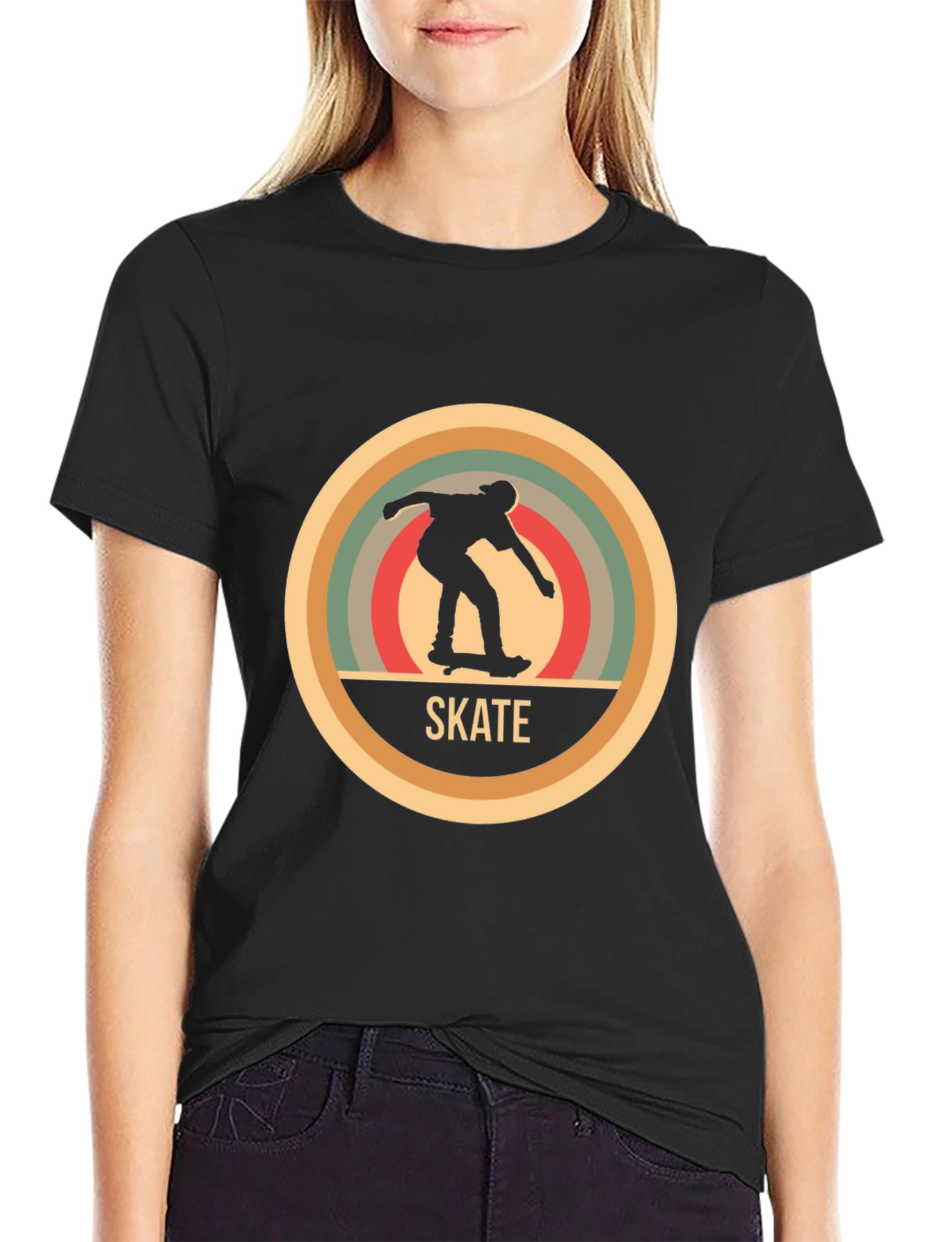 Retro Skate T-Shirt - Stylish Skateboarder Tee