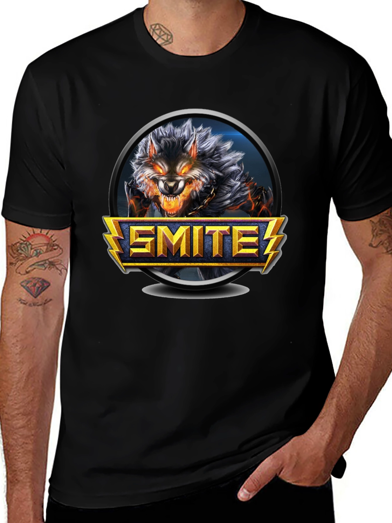 Smite Werewolf Graphic Black T-Shirt
