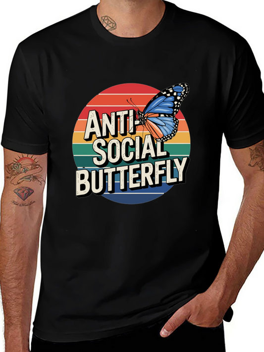 Anti Social Butterfly Graphic Tee