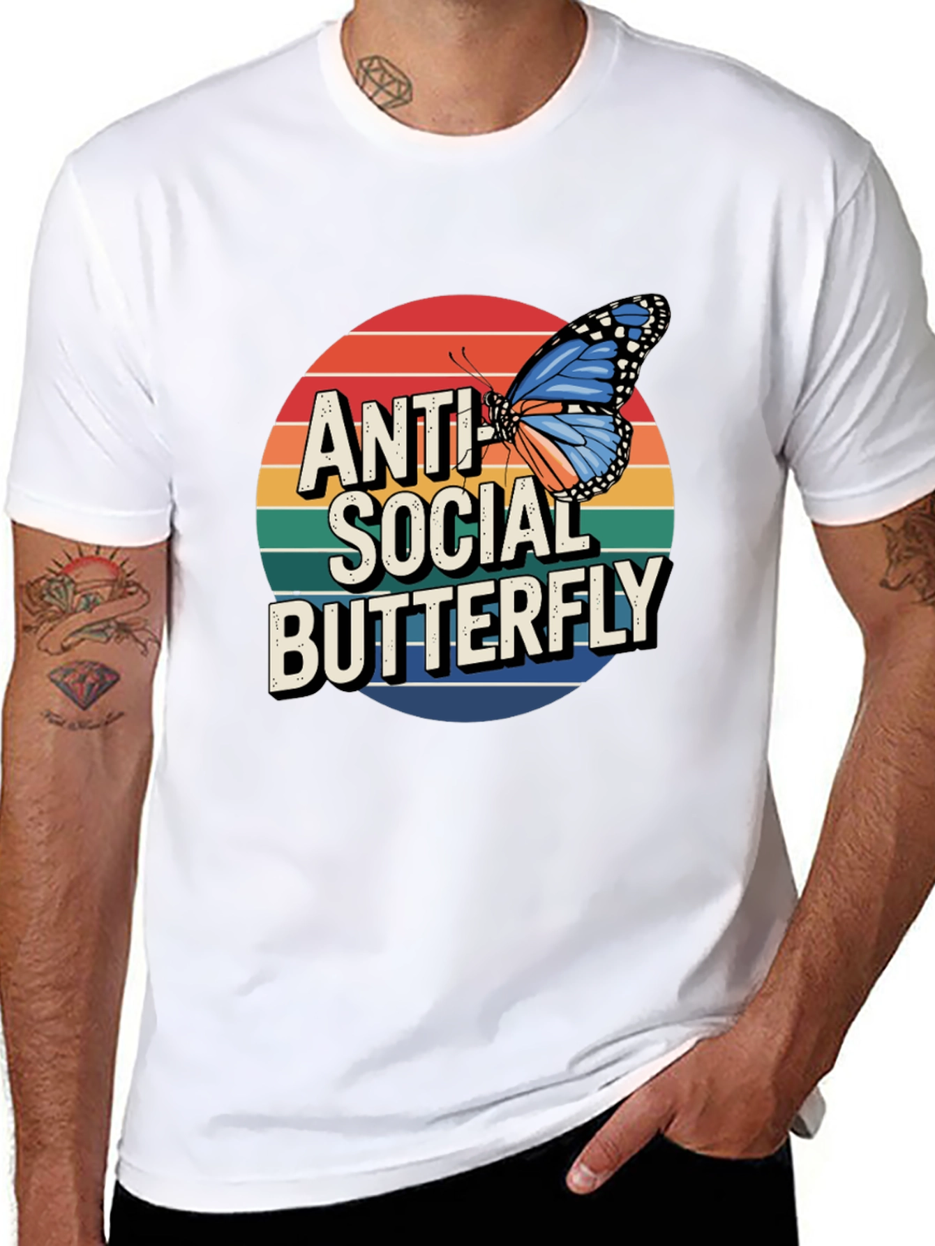 Anti Social Butterfly Graphic Tee