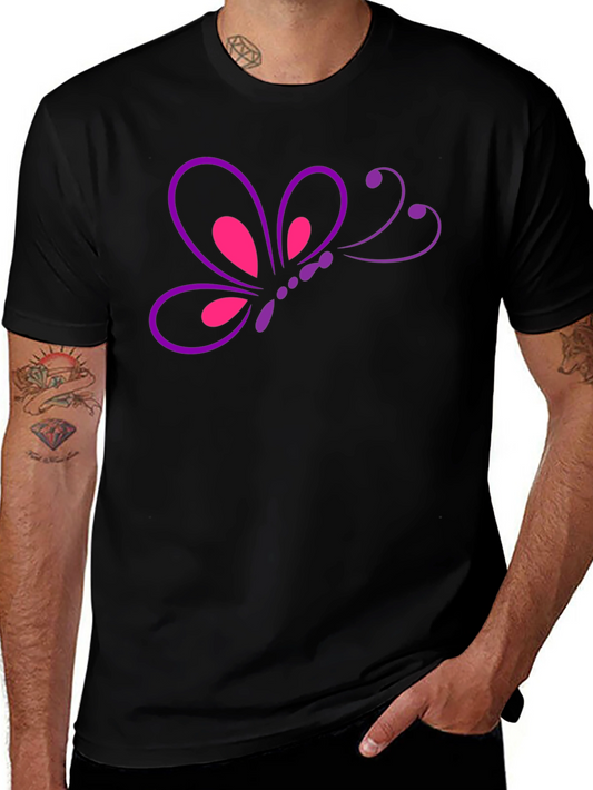 Butterfly Graphic T-Shirt - Casual Mens Tee