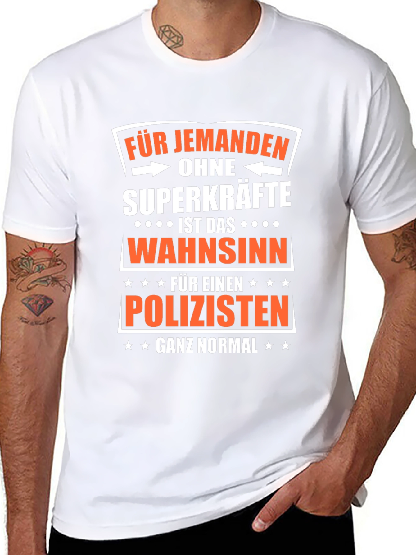 Funny Policeman T-Shirt - Superpowers Not Required