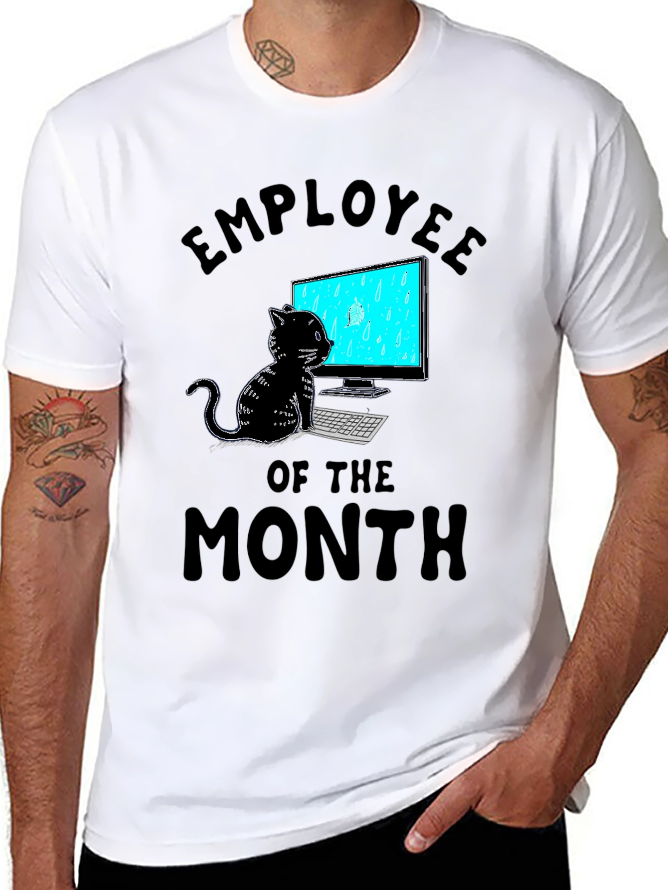 Employee of the Month Cat T-Shirt