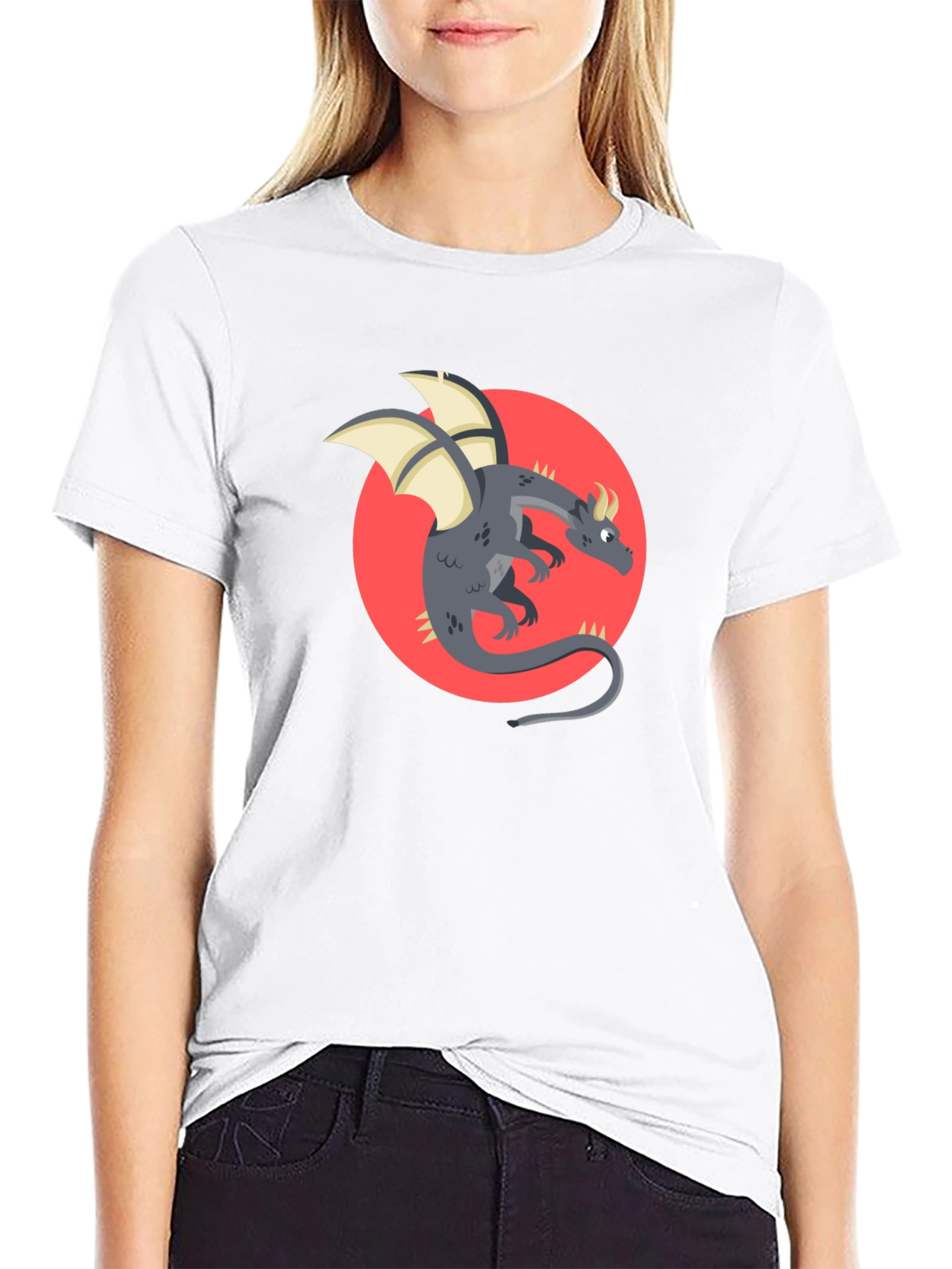 Dragon Graphic Black T-Shirt - Fantasy Style