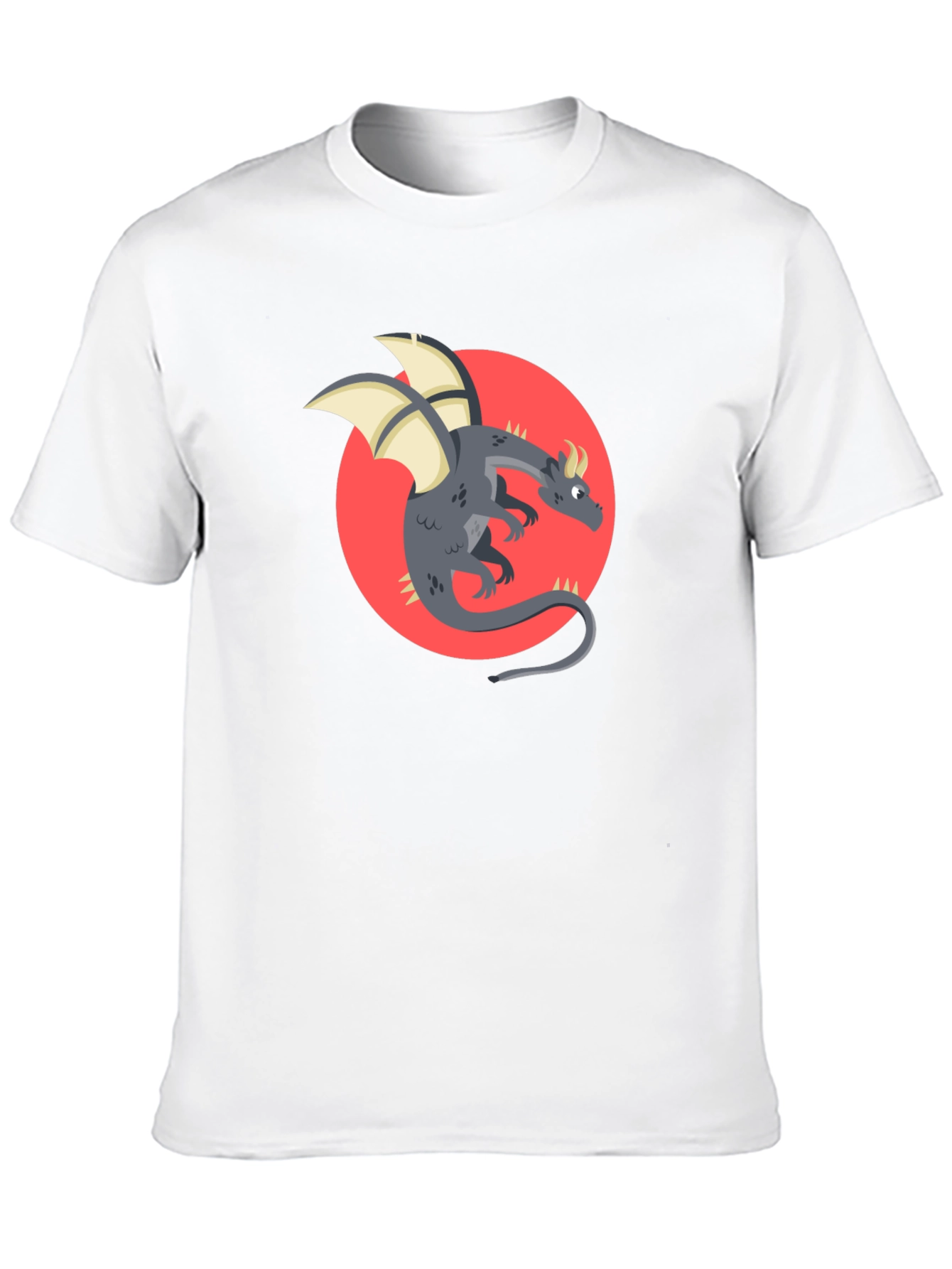 Dragon Graphic Black T-Shirt - Fantasy Style