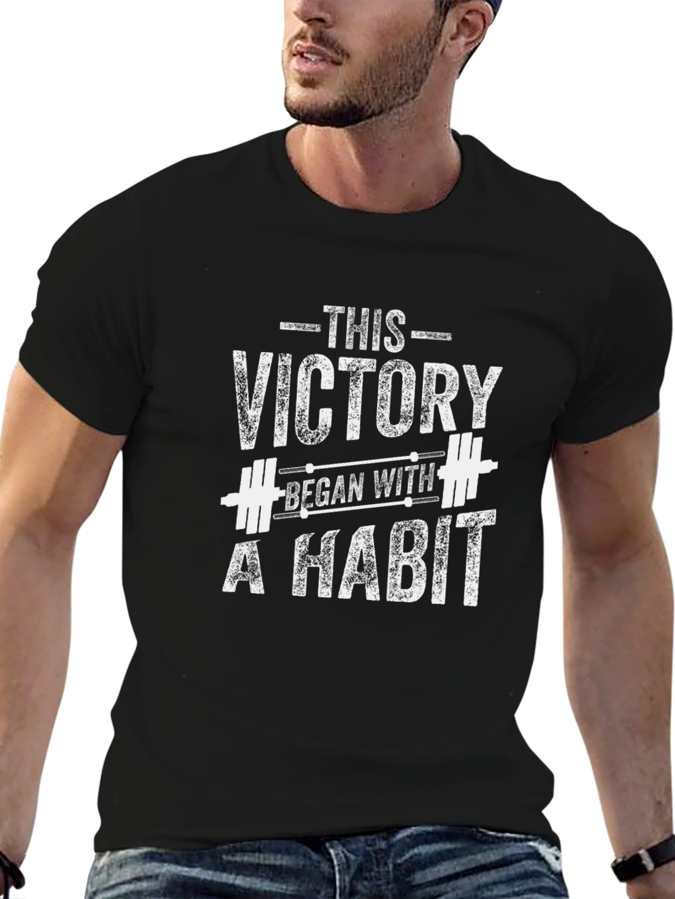 Victory Habit Graphic Tee - Motivational Gym Shirt