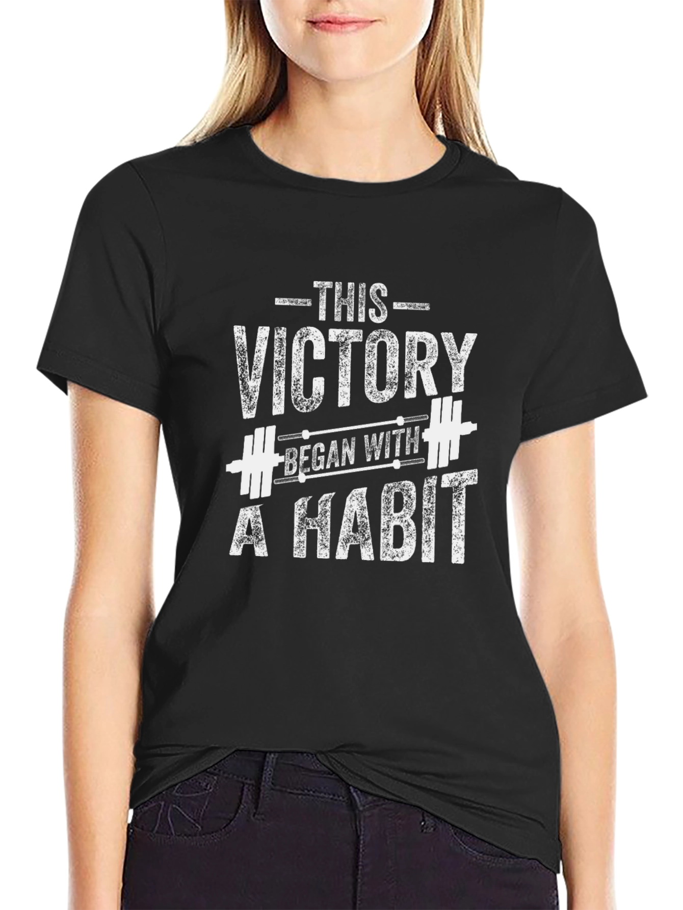 Victory Habit Graphic Tee - Motivational Gym Shirt
