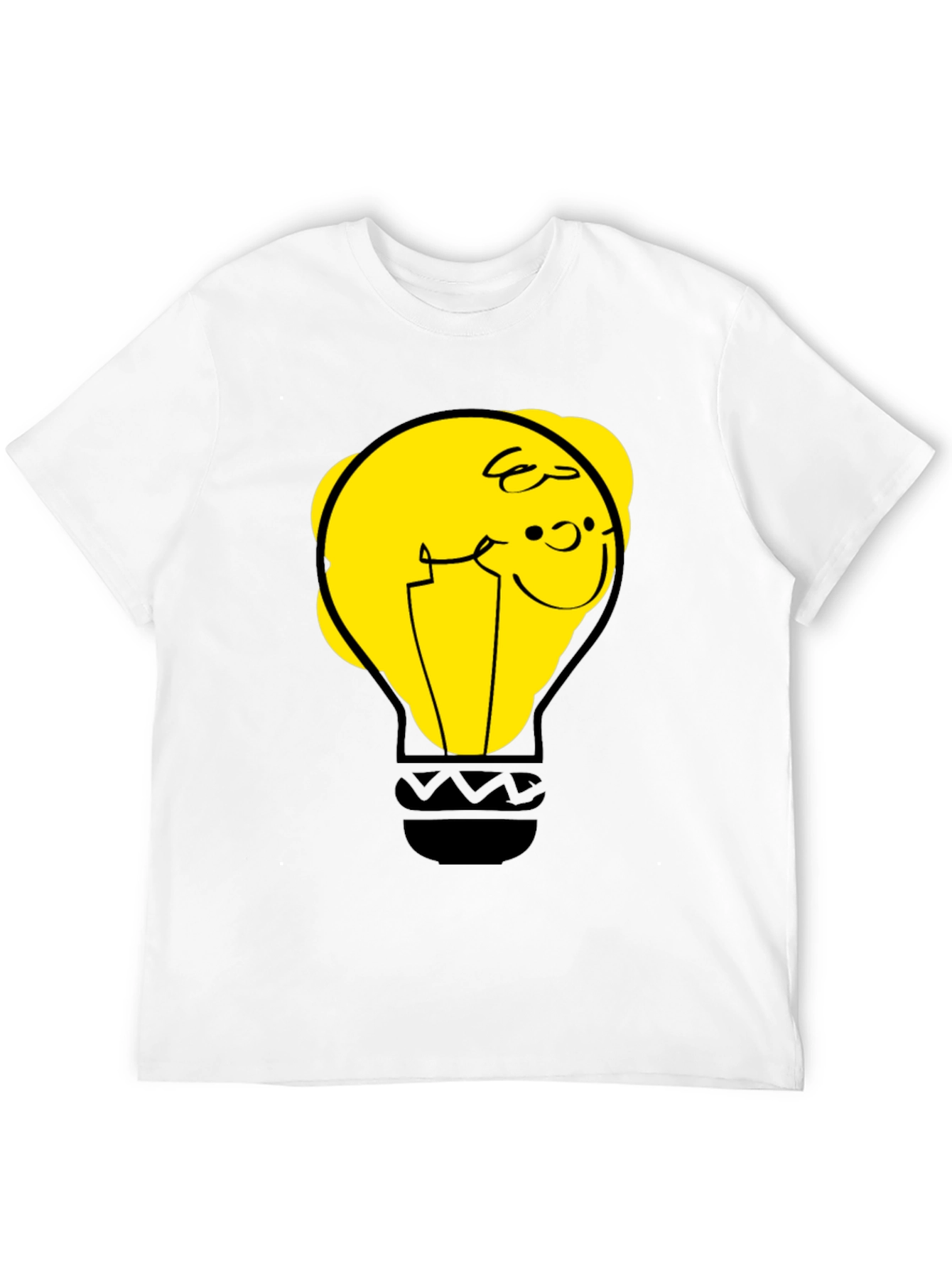 Funny Cartoon Light Bulb Graphic Tee
