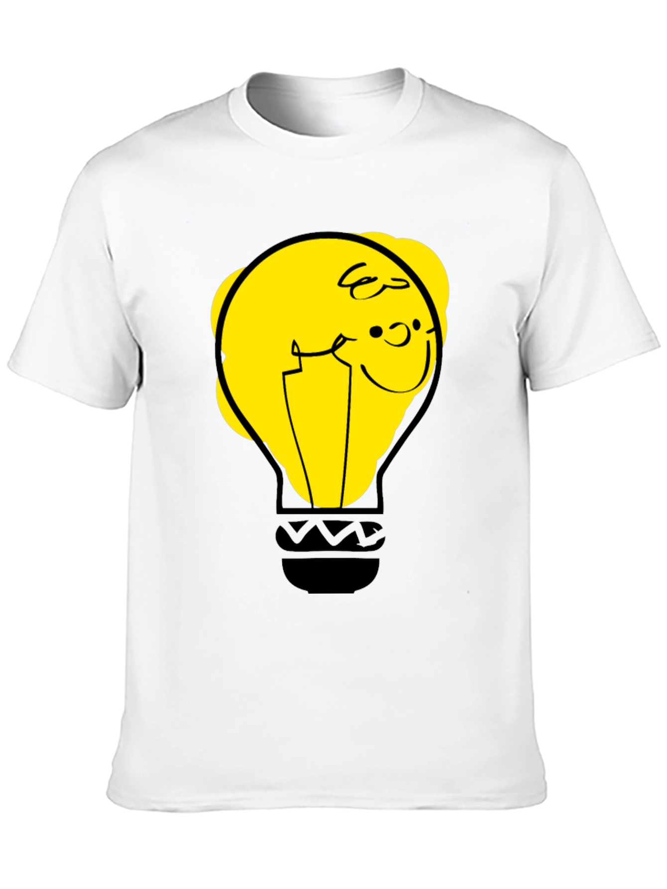 Funny Cartoon Light Bulb Graphic Tee
