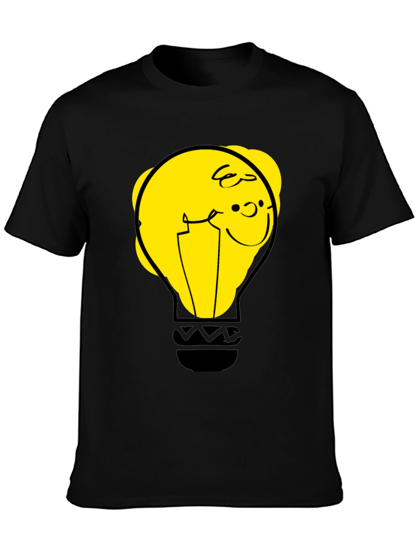 Funny Cartoon Light Bulb Graphic Tee