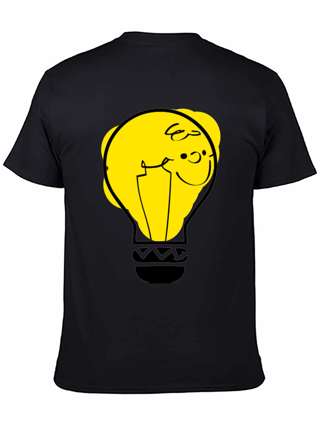Funny Cartoon Light Bulb Graphic Tee