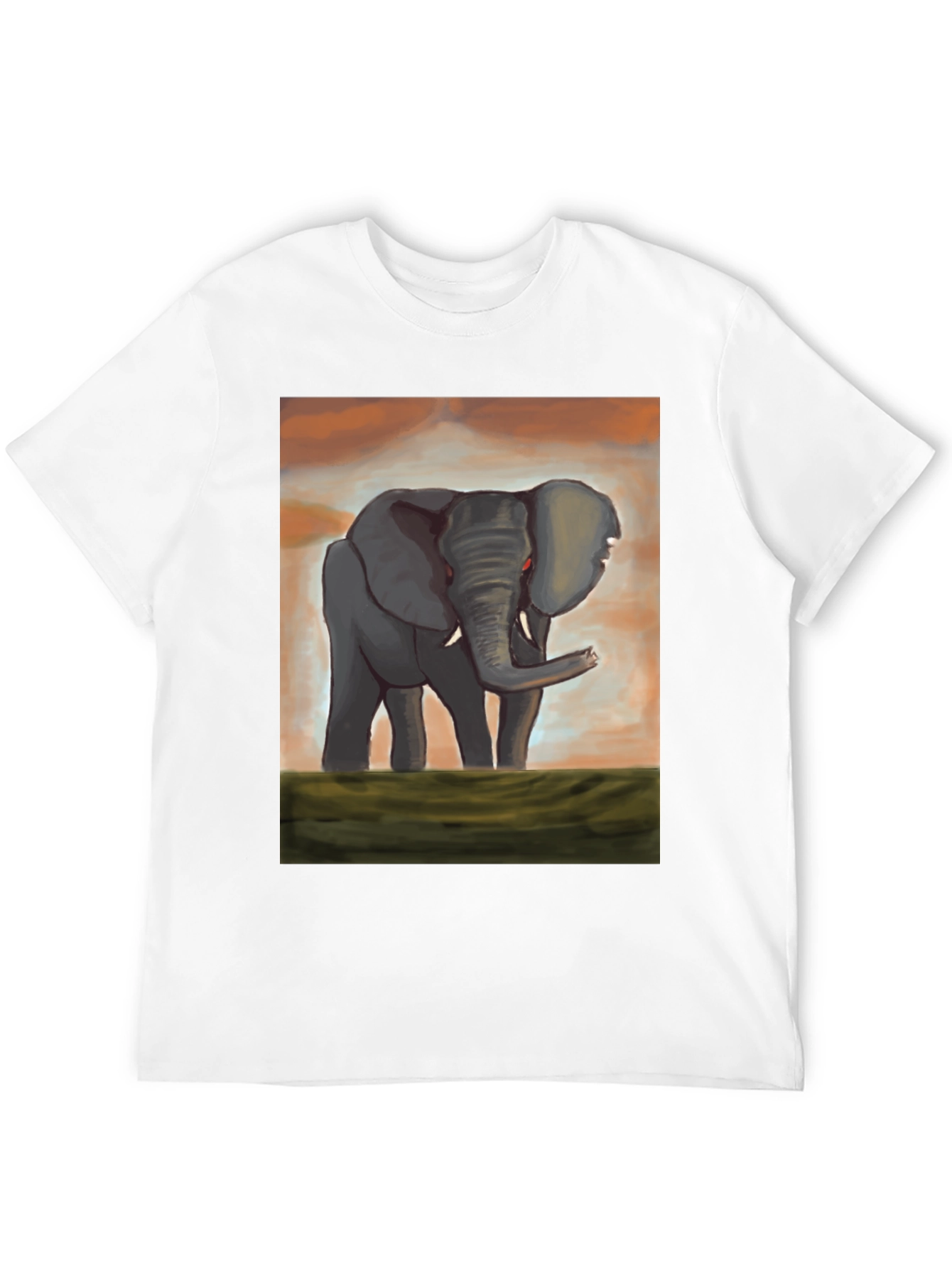 Elephant Graphic T-Shirt - Unique Artistic Design