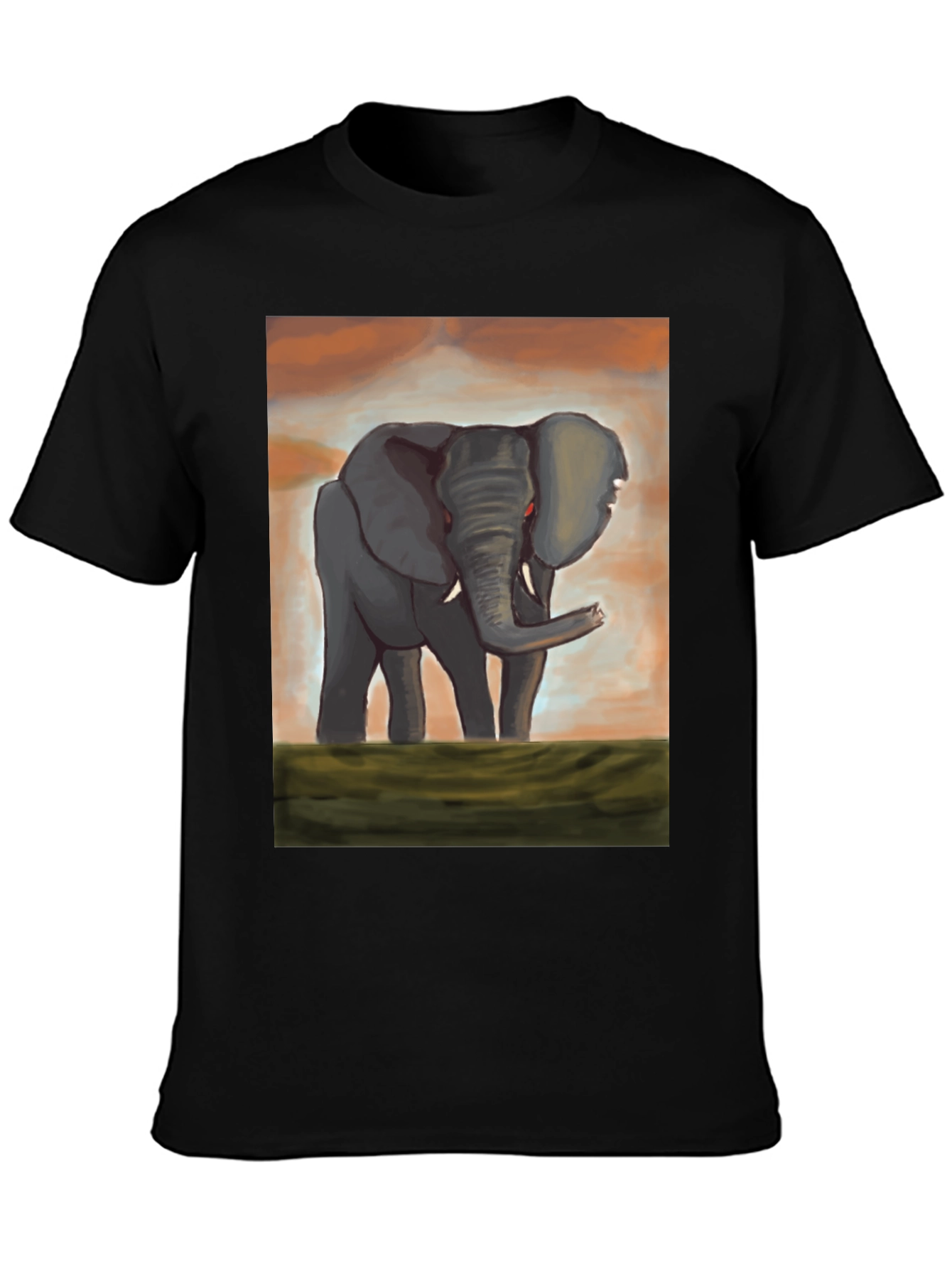 Elephant Graphic T-Shirt - Unique Artistic Design