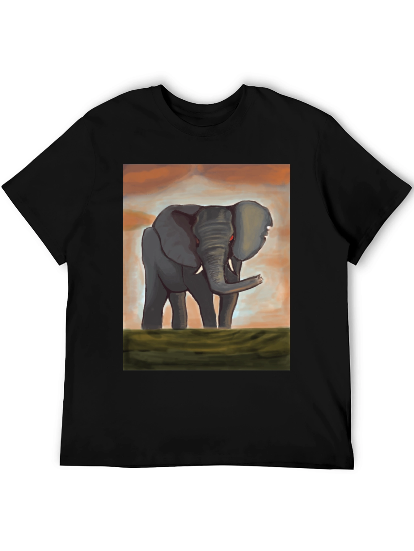 Elephant Graphic T-Shirt - Unique Artistic Design