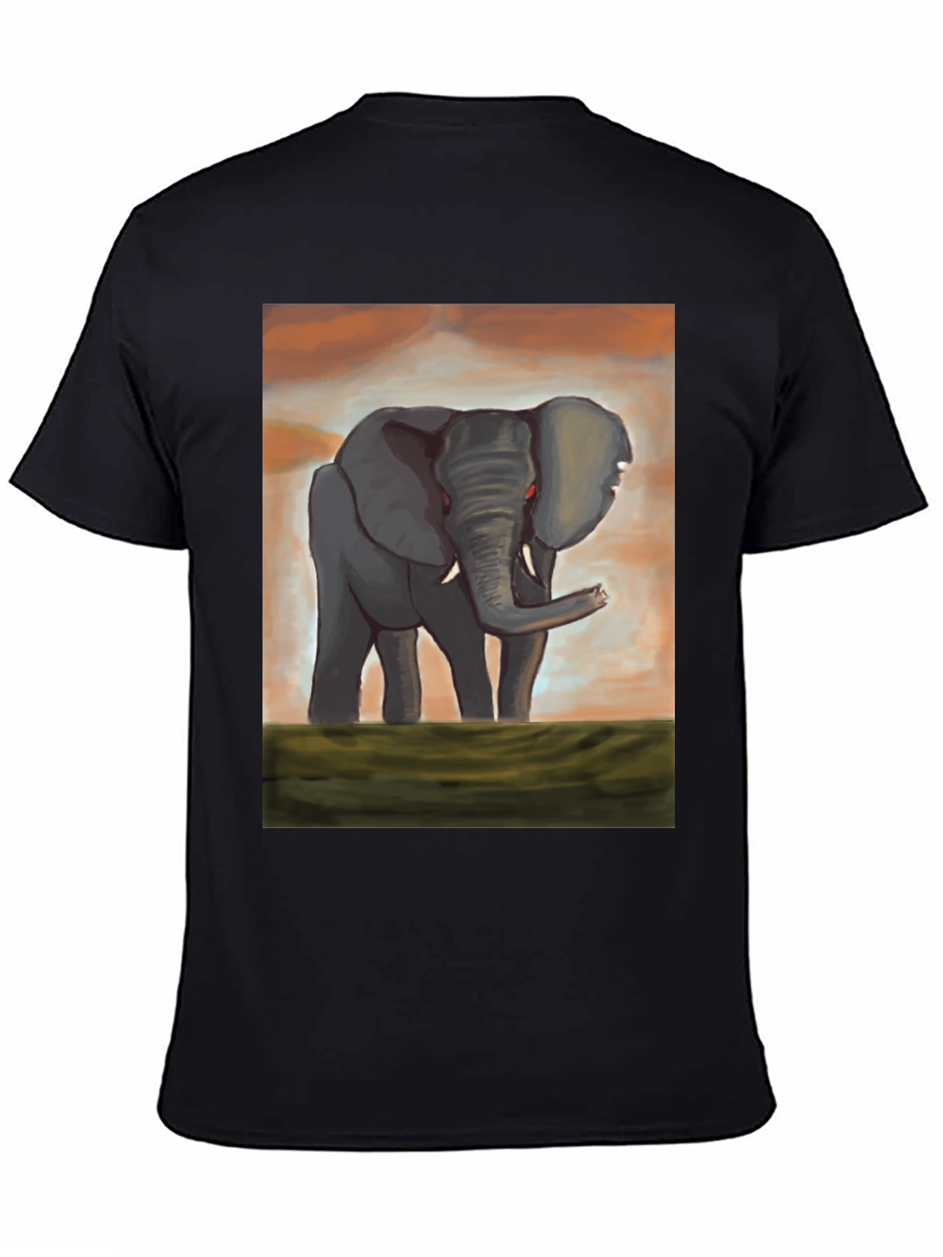 Elephant Graphic T-Shirt - Unique Artistic Design